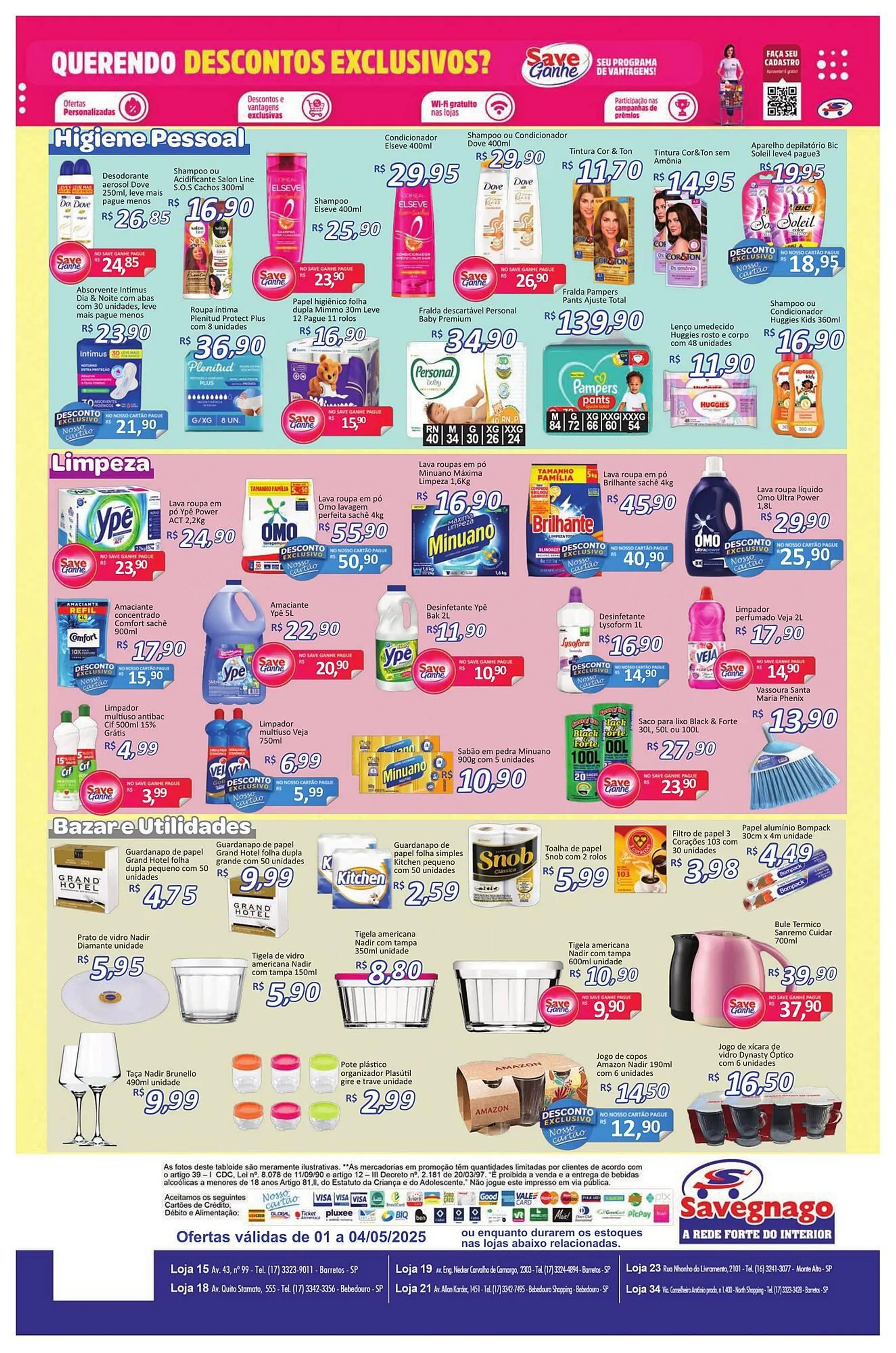 Encarte de Catálogo Supermercados Savegnago 1 de maio até 4 de maio 2025 - Pagina 4