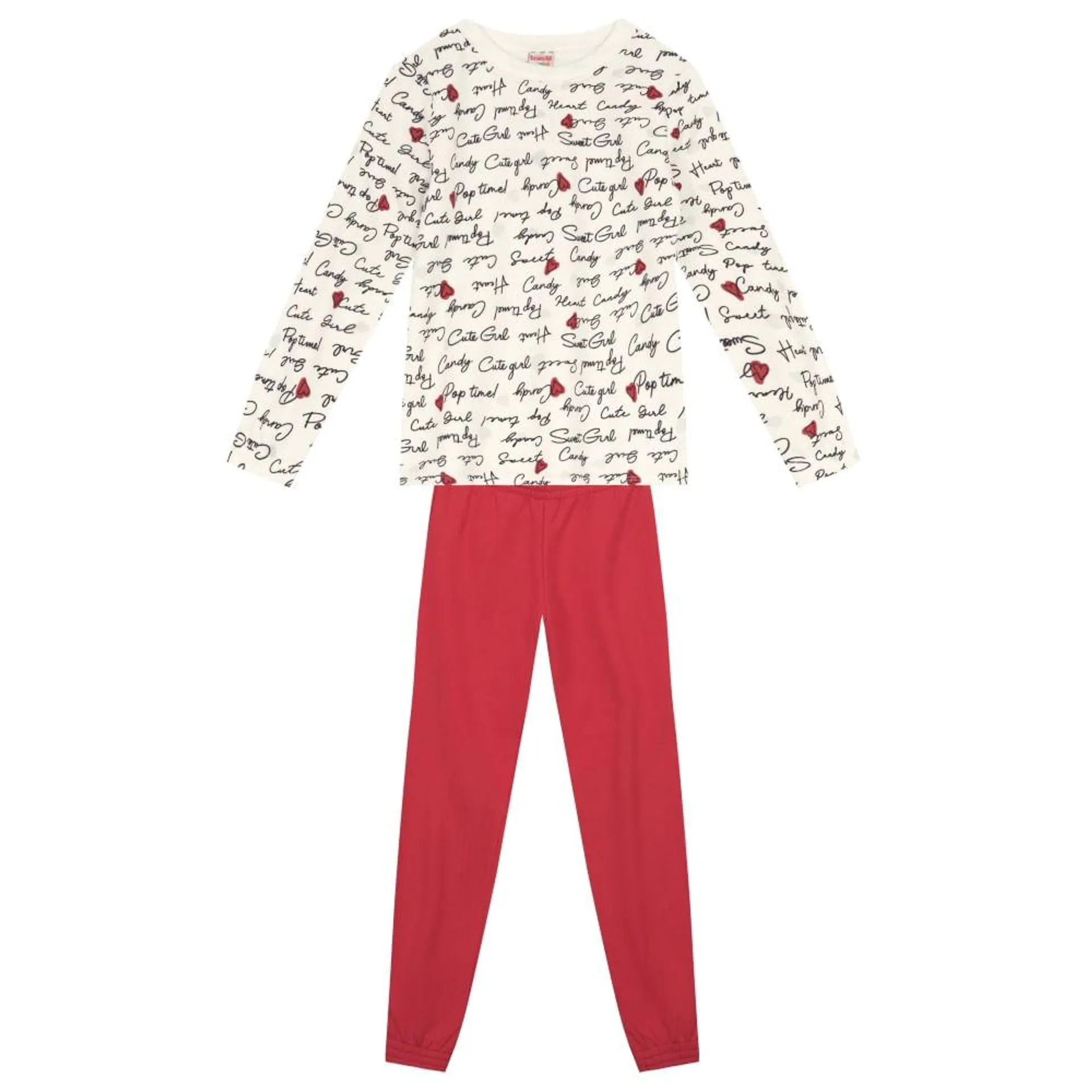 Pijama Infantil Menina Com Blusão E Jogger Brandili