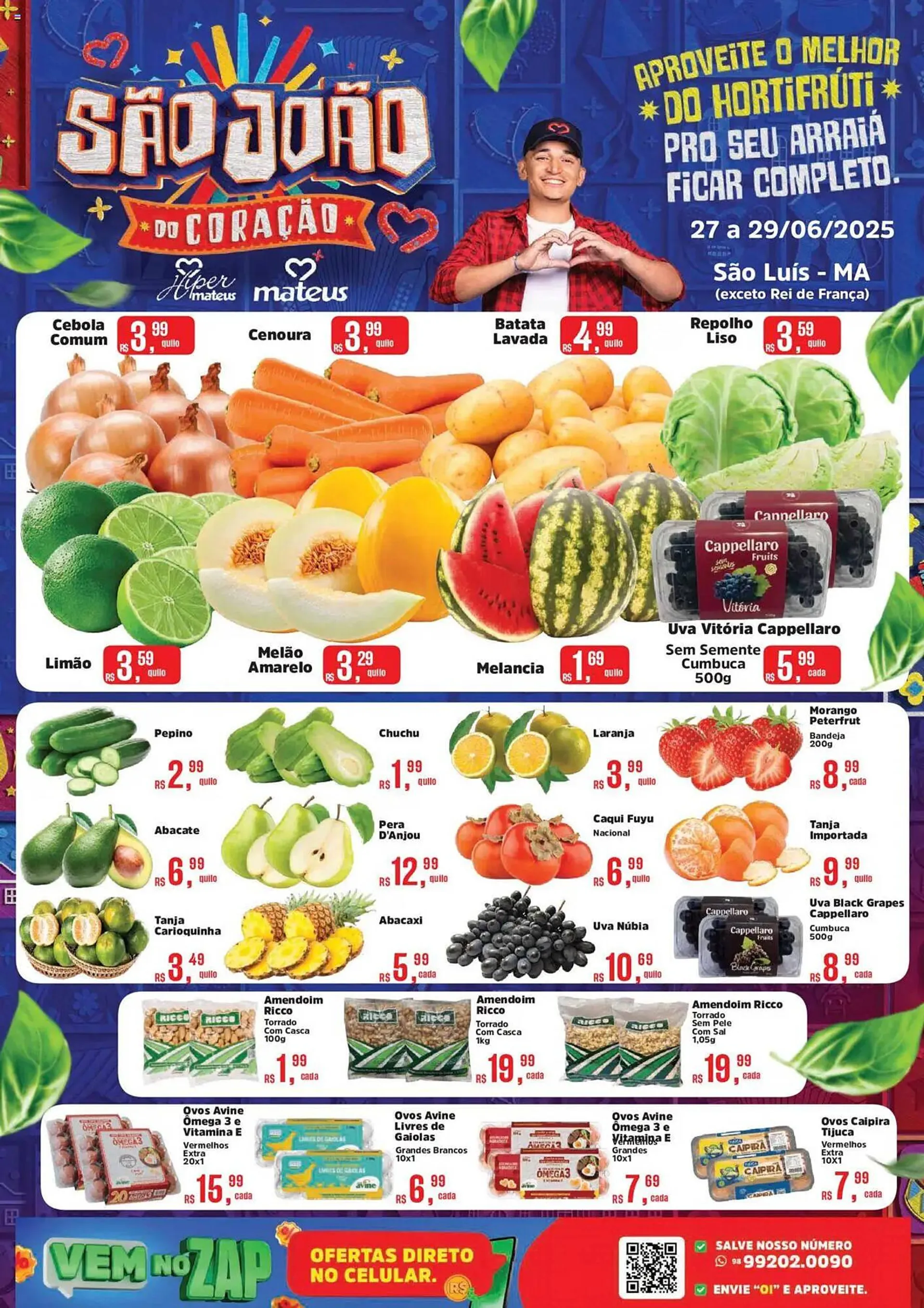 Encarte de Catálogo Supermercados Mateus 27 de junho até 29 de junho 2025 - Pagina 1