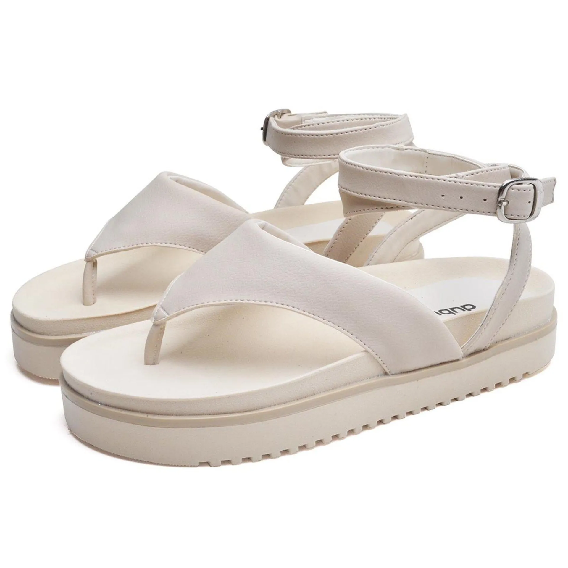 Sandália Feminina Papete DUBUY 2046FG Off-White