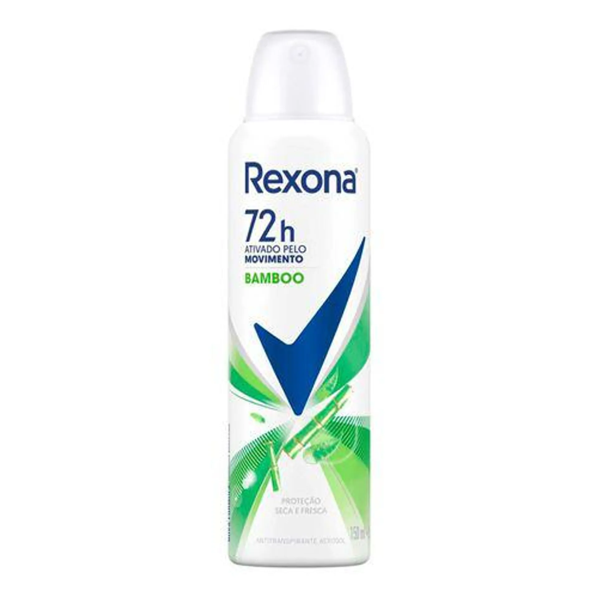 Desodorante Antitranspirante Aerosol Feminino Rexona Bamboo 72 horas 150ml