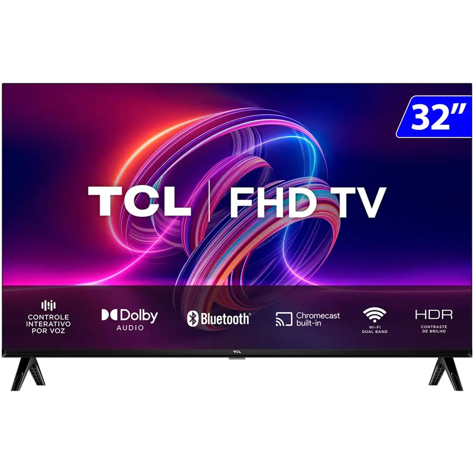 Smart TV TCL LED 32" Full HD Wi-Fi Android TV Comando de voz 32S5400AF