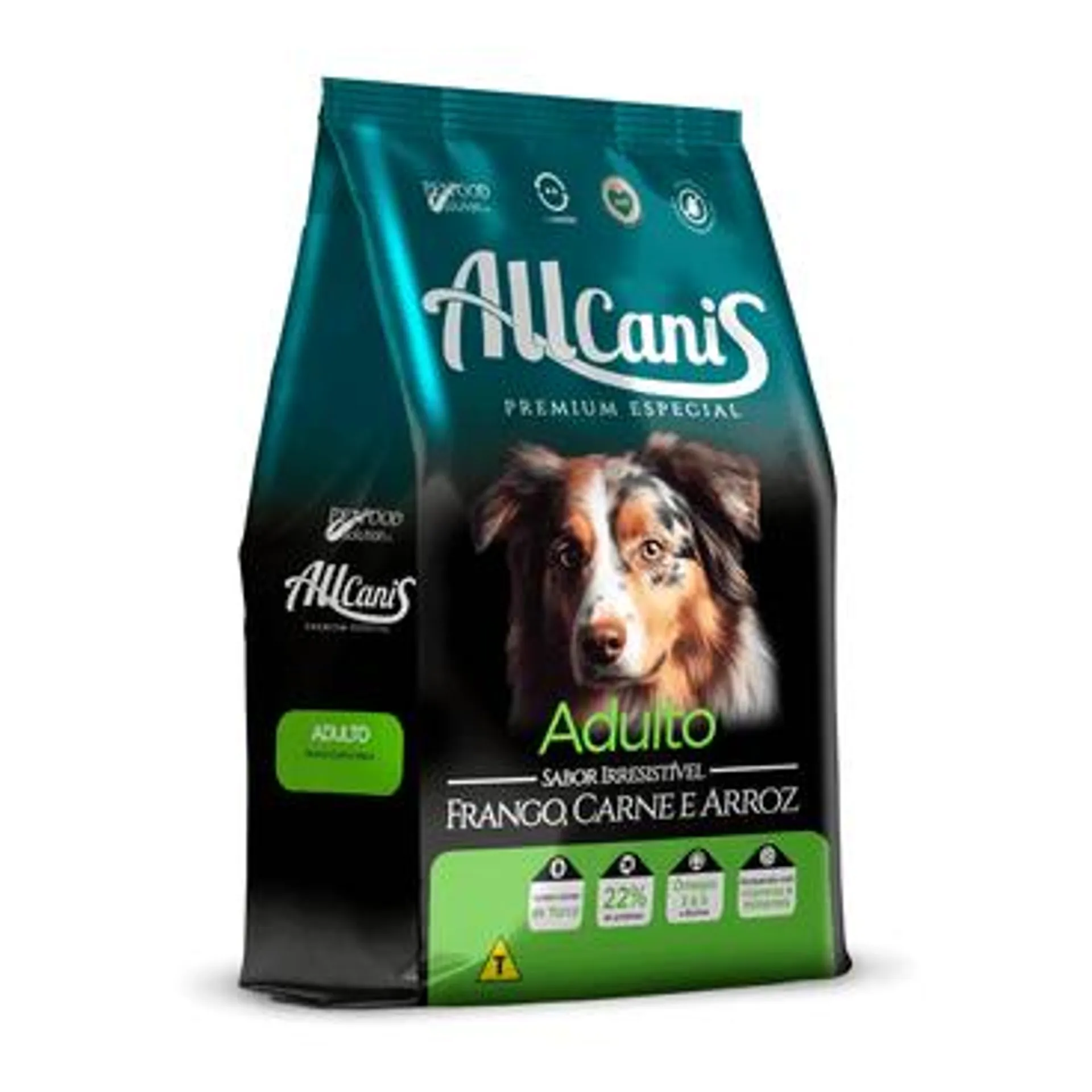 Ração Allcanis Premium Cães Adultos Frango Carne e Arroz 15 kg