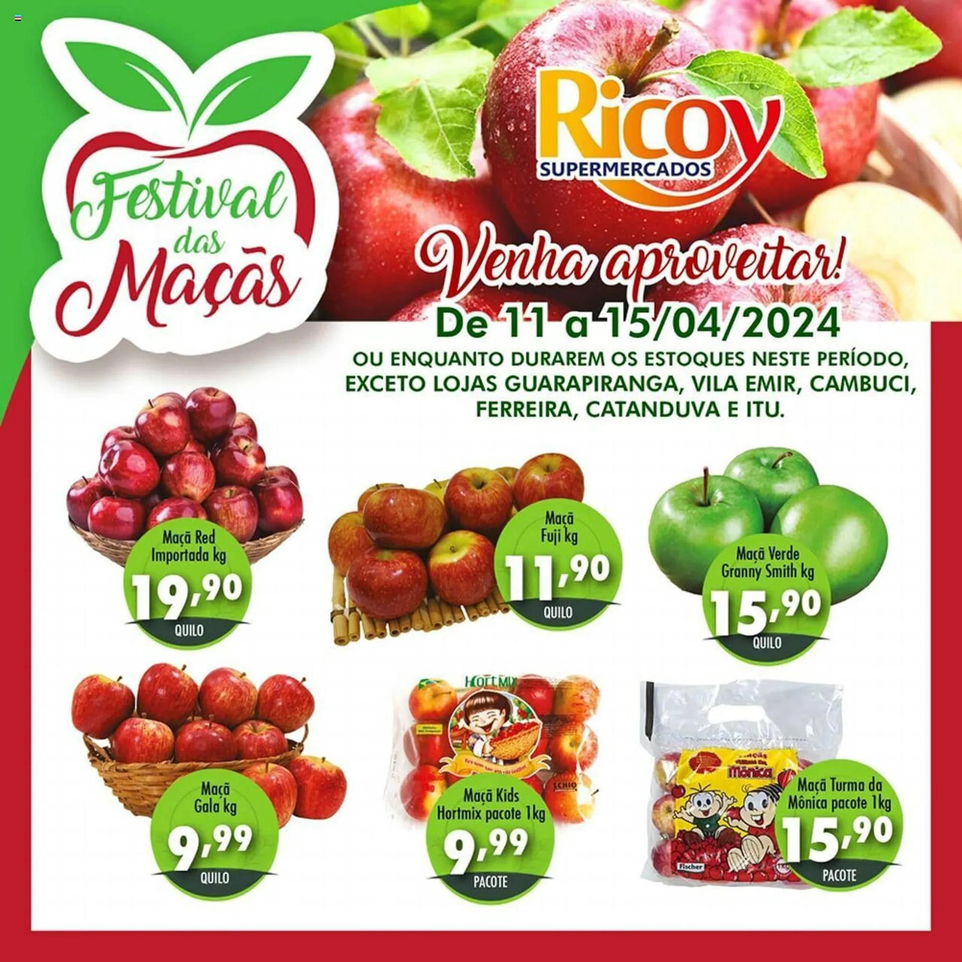 Encarte de Catálogo Ricoy Supermercados 11 de abril até 15 de abril 2024 - Pagina 1