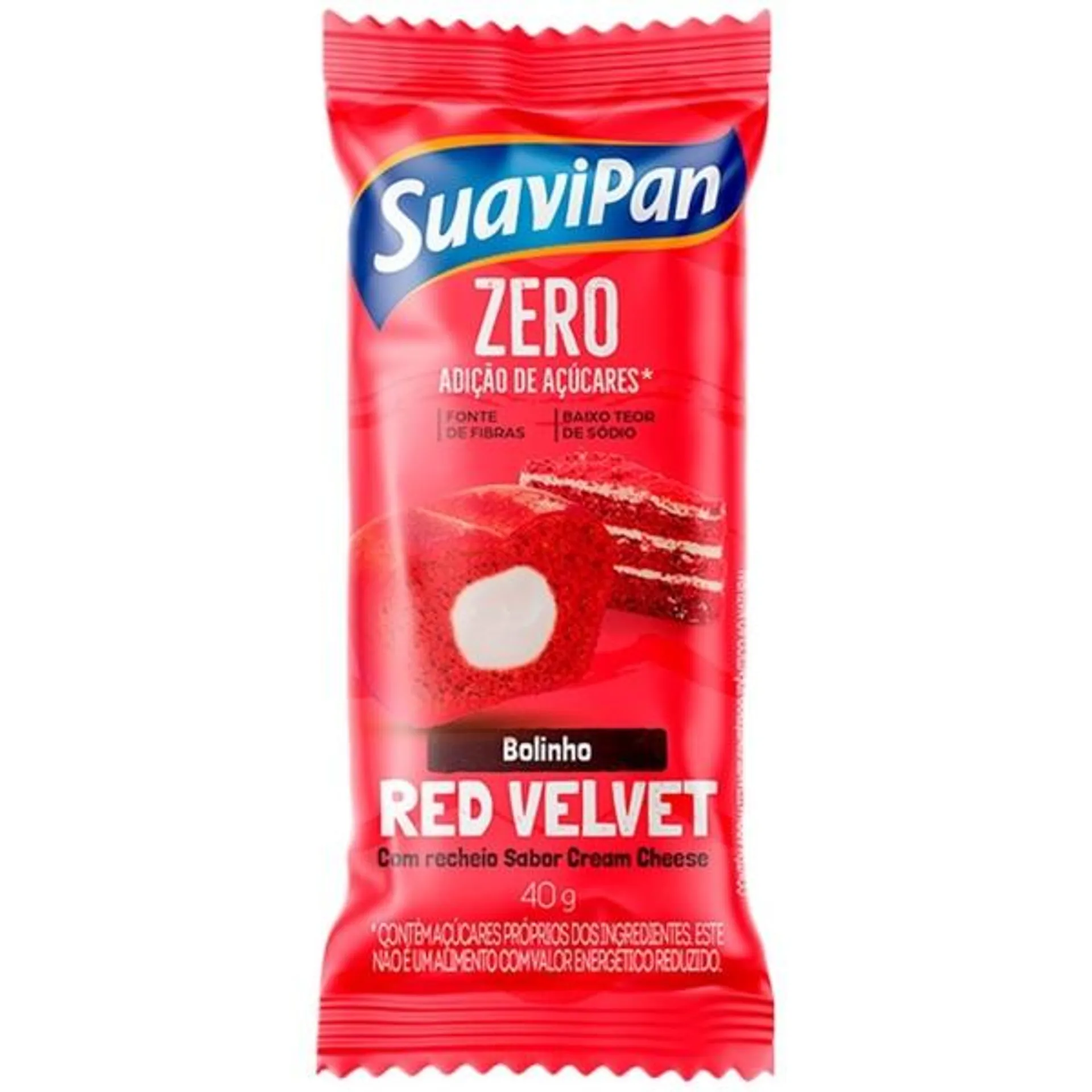 Bolinho Zero SUAVIPAN Red Velv Cream Cheese 40g