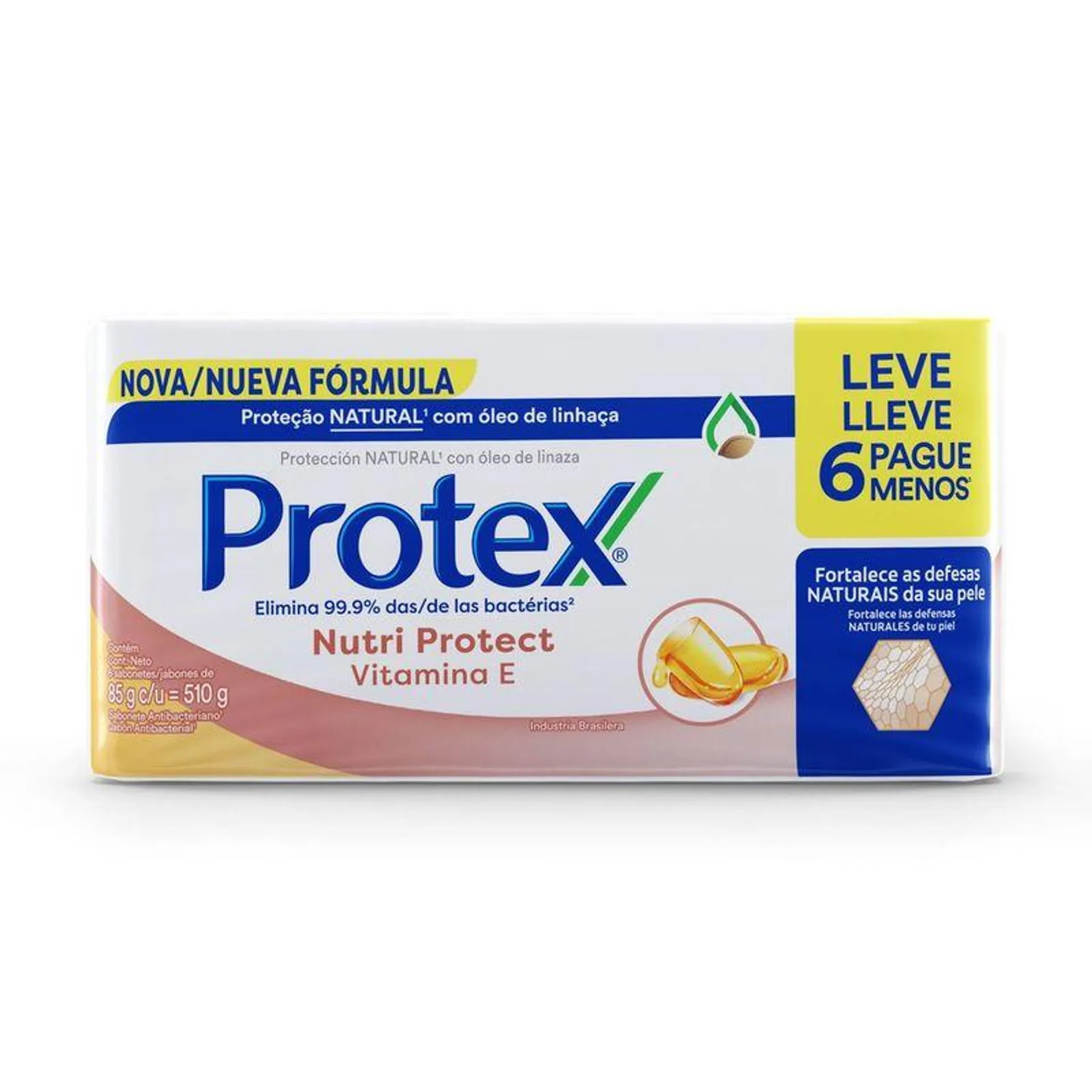 Sabonete Anti Bac Protex 85g Leve 6 Pague Menos Vitamina E