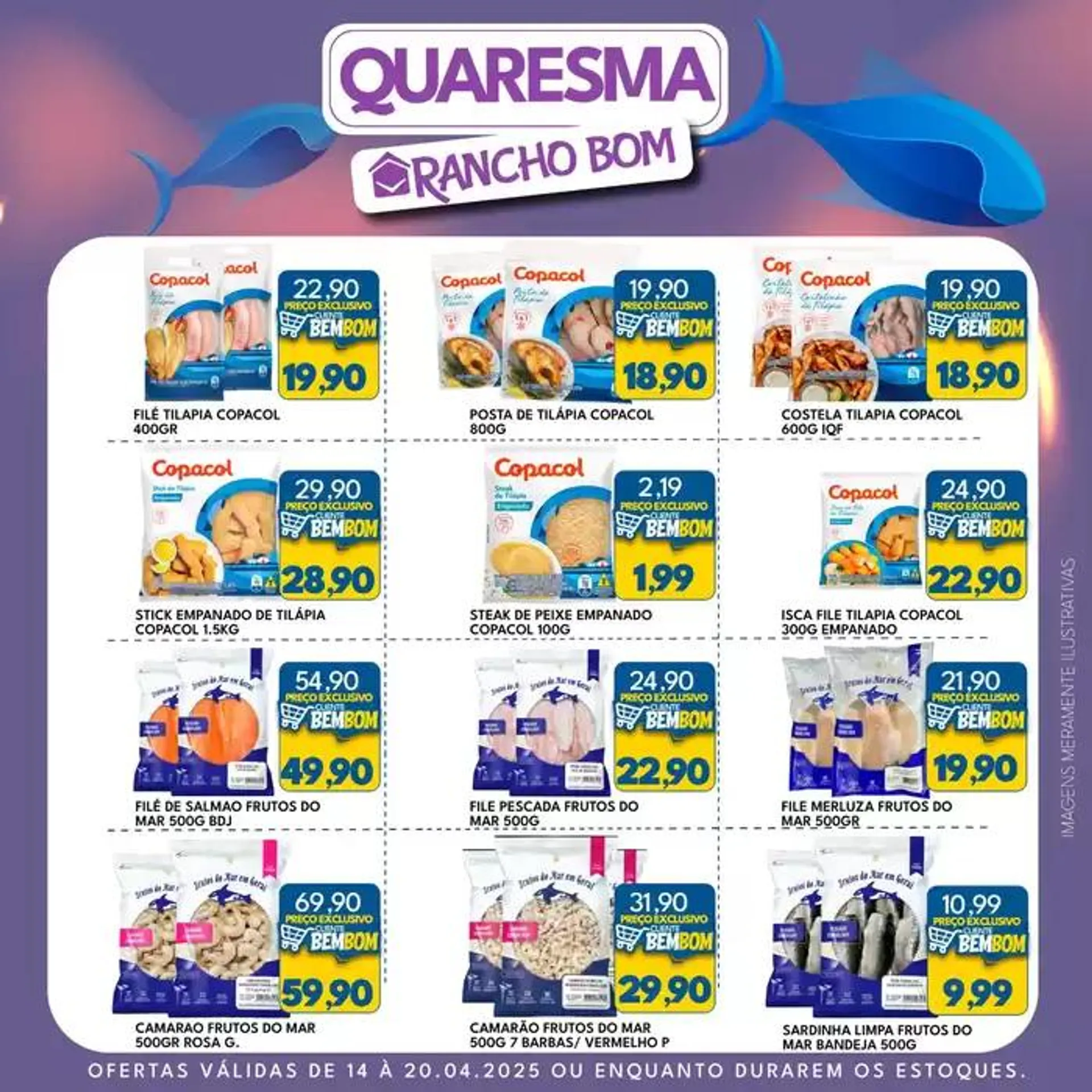Encarte de Encarte Rancho Bom Supermercados 14 de abril até 20 de abril 2025 - Pagina 1