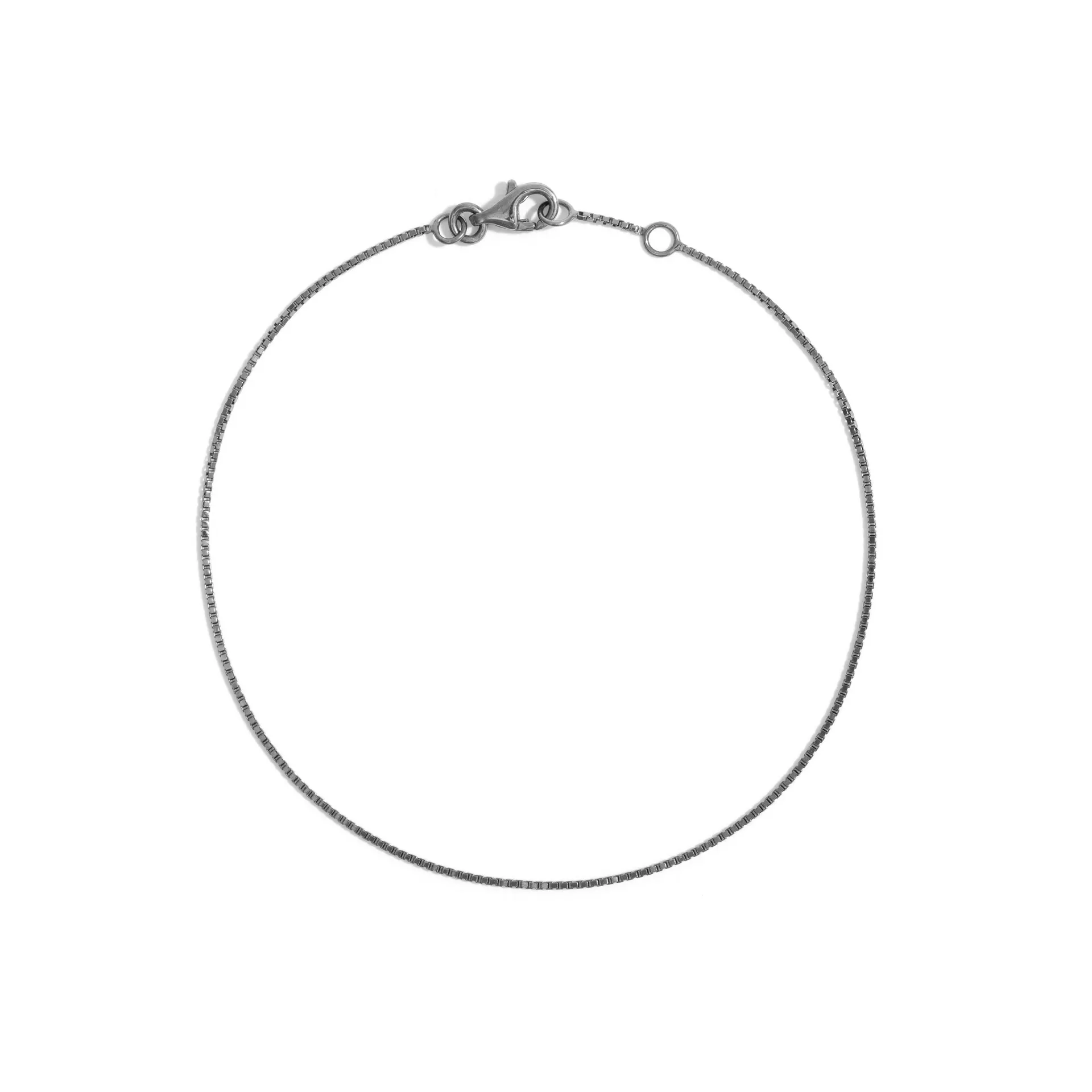 Coleção Você | Pulseira de Ouro Branco 18K e Ródio Negro