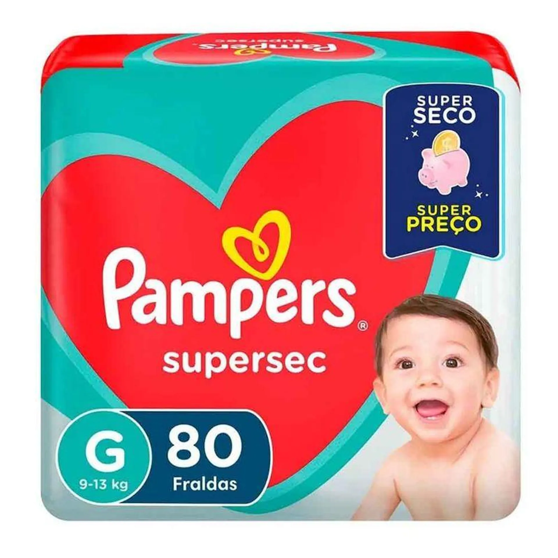 FRALDA PAMPERS SUPERSEC G80 LV+POR-