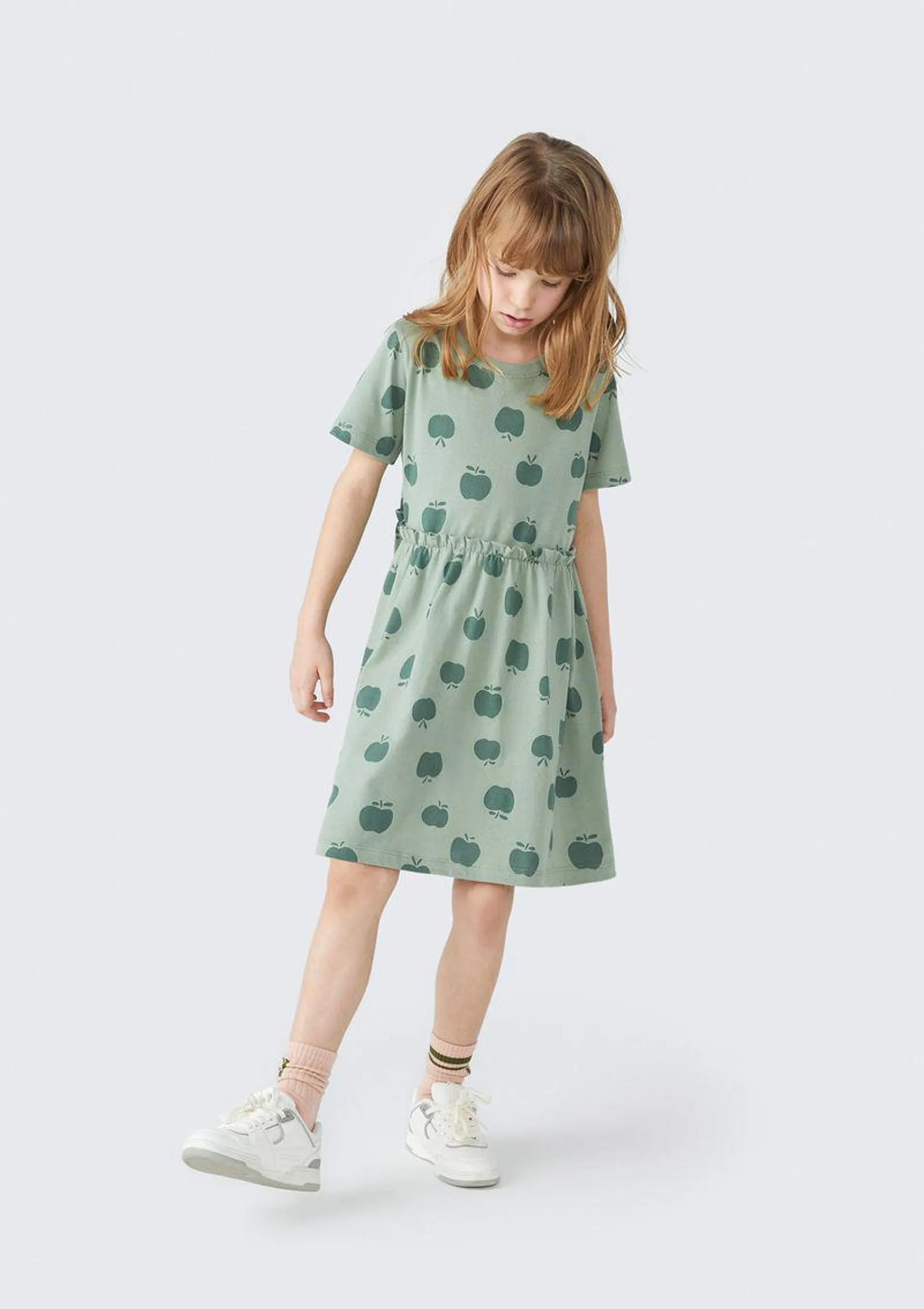 Vestido Curto Infantil Rodado - Verde