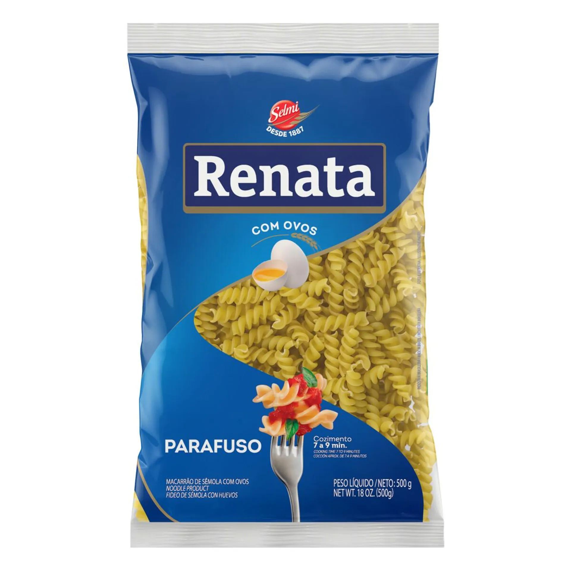 Macarrão Ovos Parafuso Renata Pacote 500g