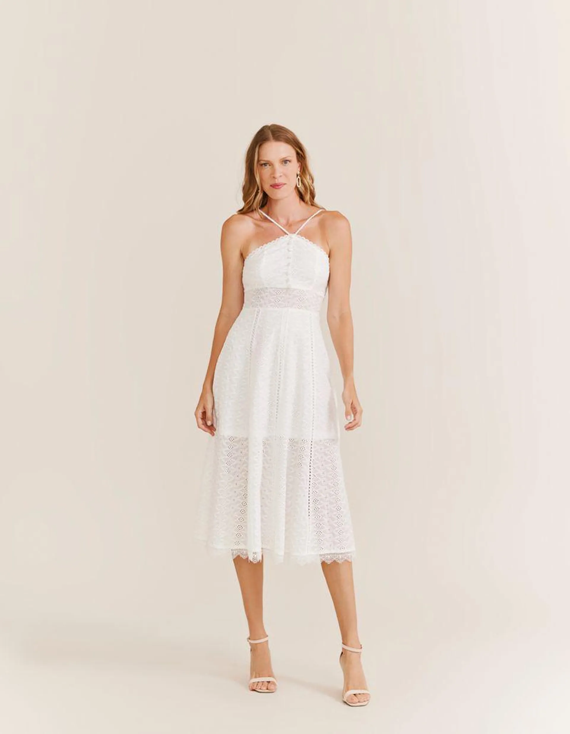 Vestido Laise Cava Americana - Branco