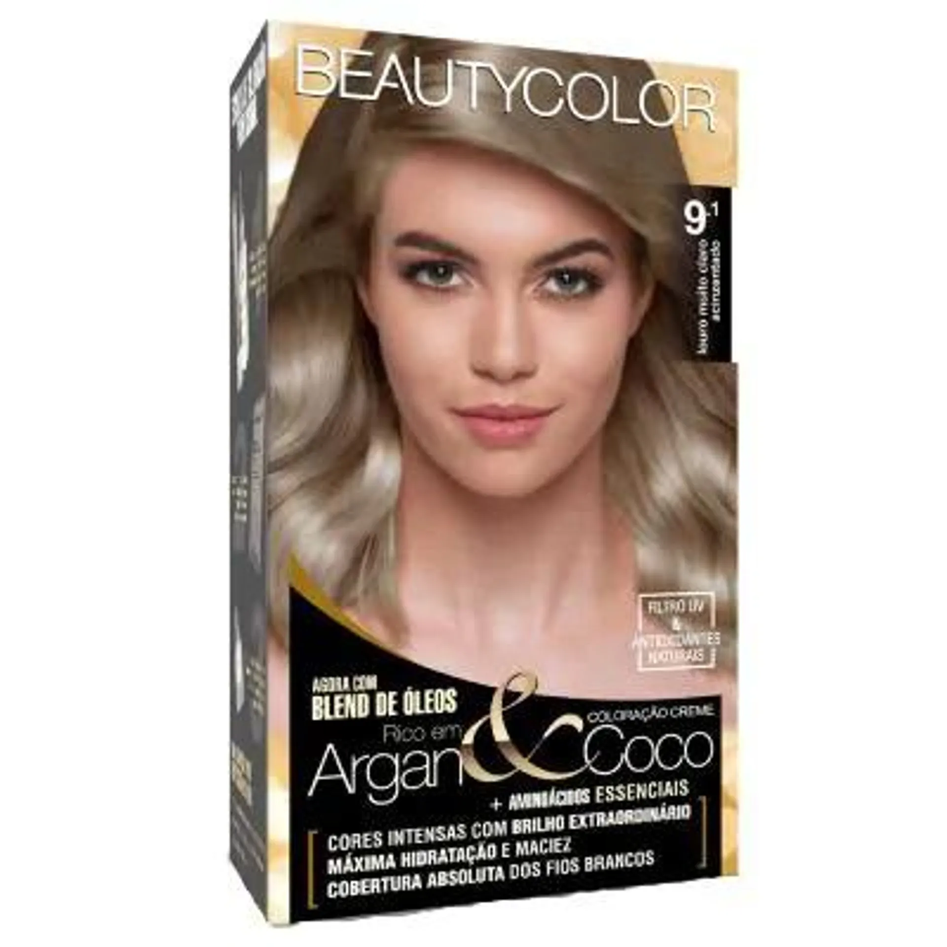 Tintura BeautyColor 9.1 Louro Muito Claro Acinzentado