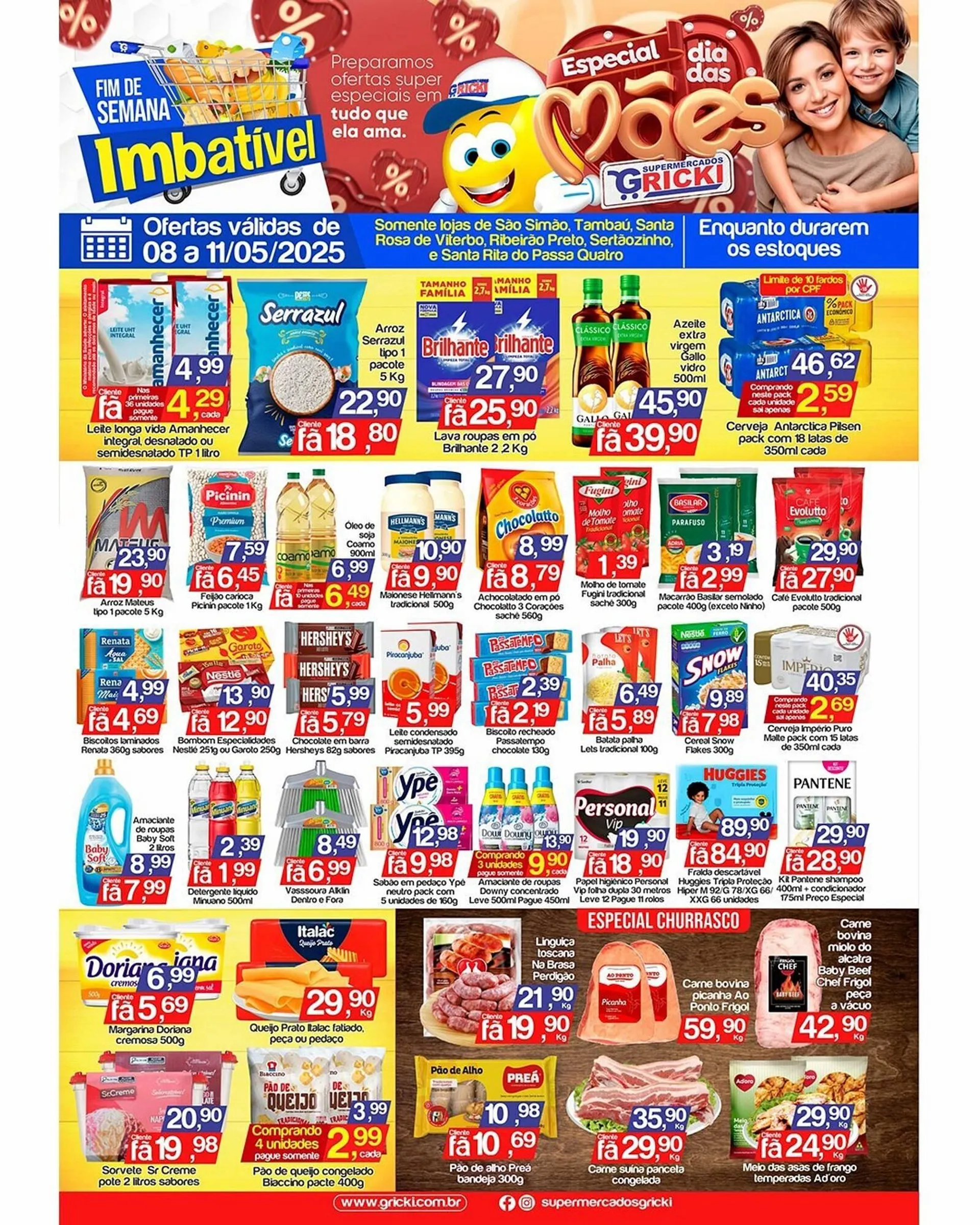 Encarte de Catálogo Supermercados Gricki 7 de maio até 11 de maio 2025 - Pagina 1