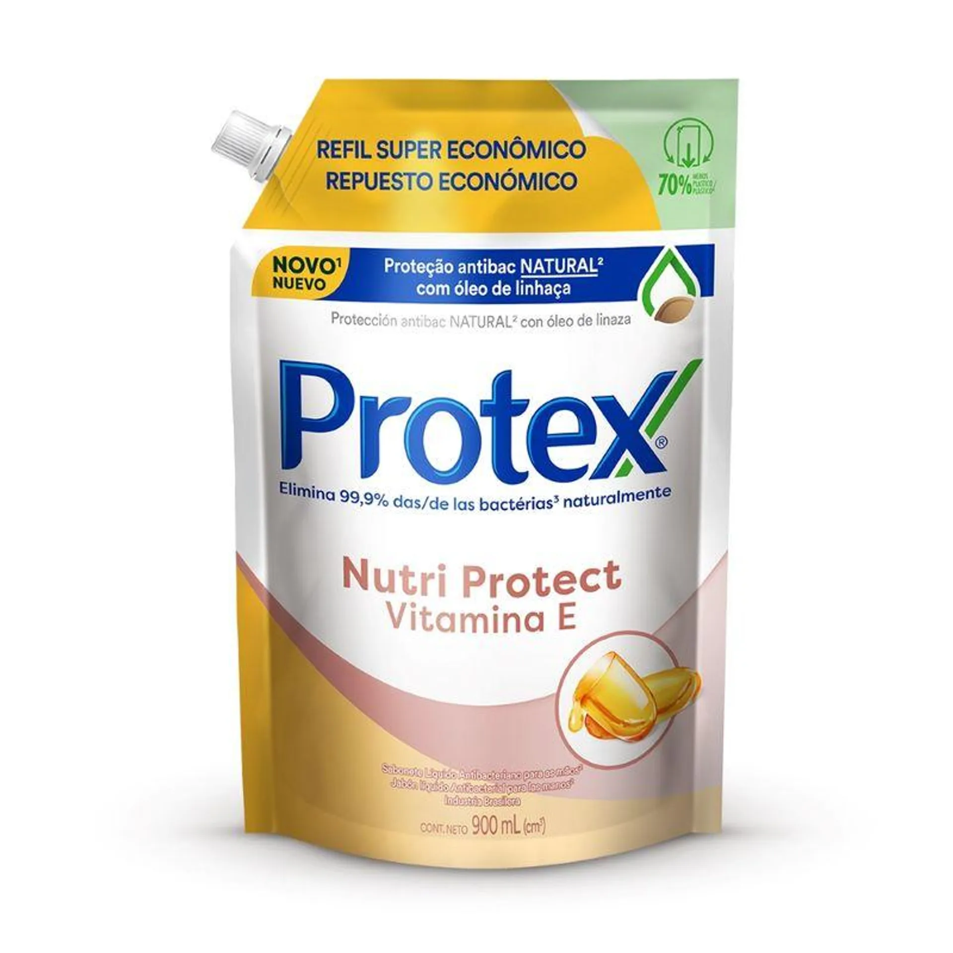 Sabonete Líquido Antibacteriano Protex 900ml Ref Vitamina E