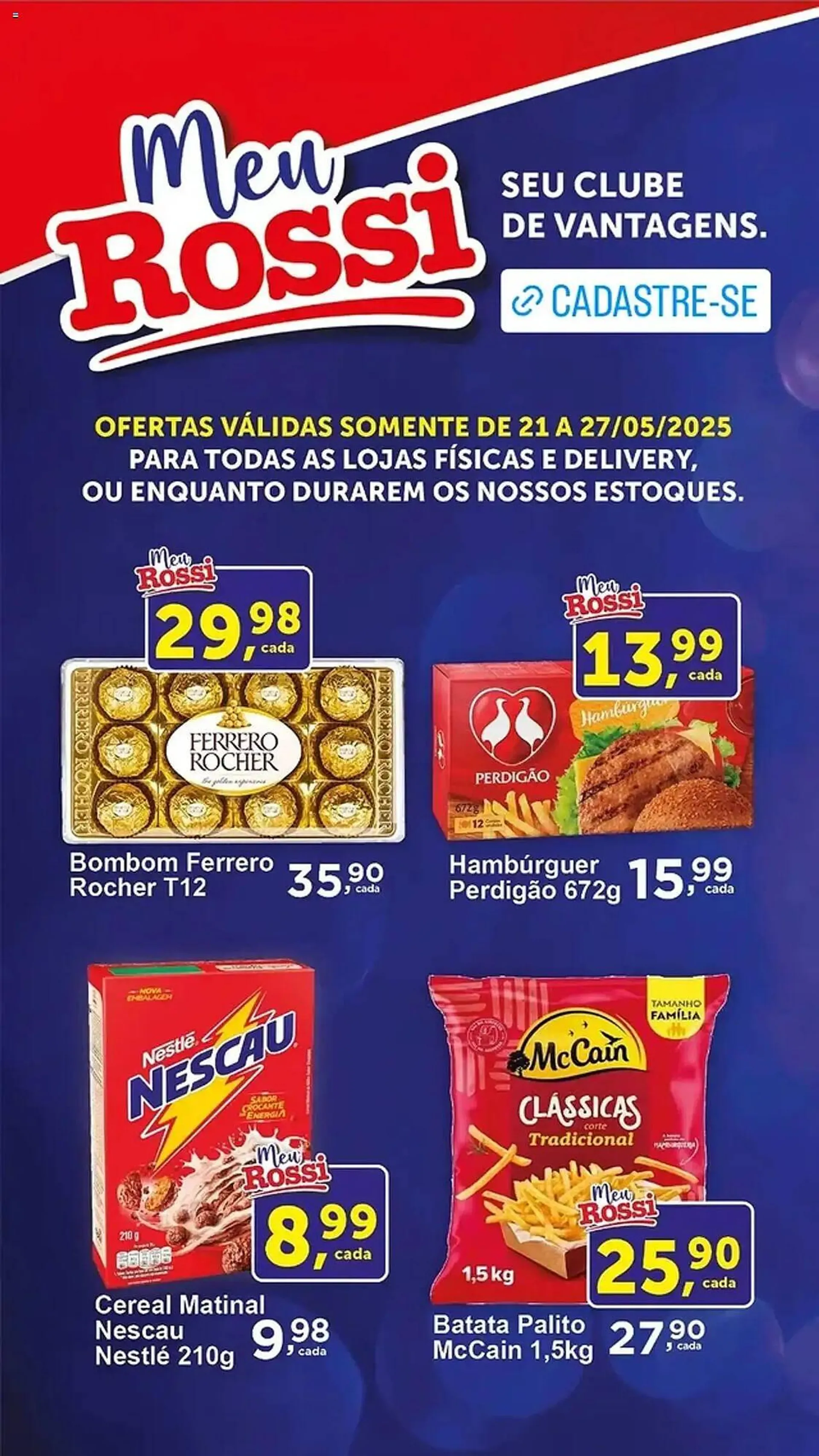 Encarte de Catálogo Rossi Supermercado 21 de maio até 28 de maio 2025 - Pagina 1