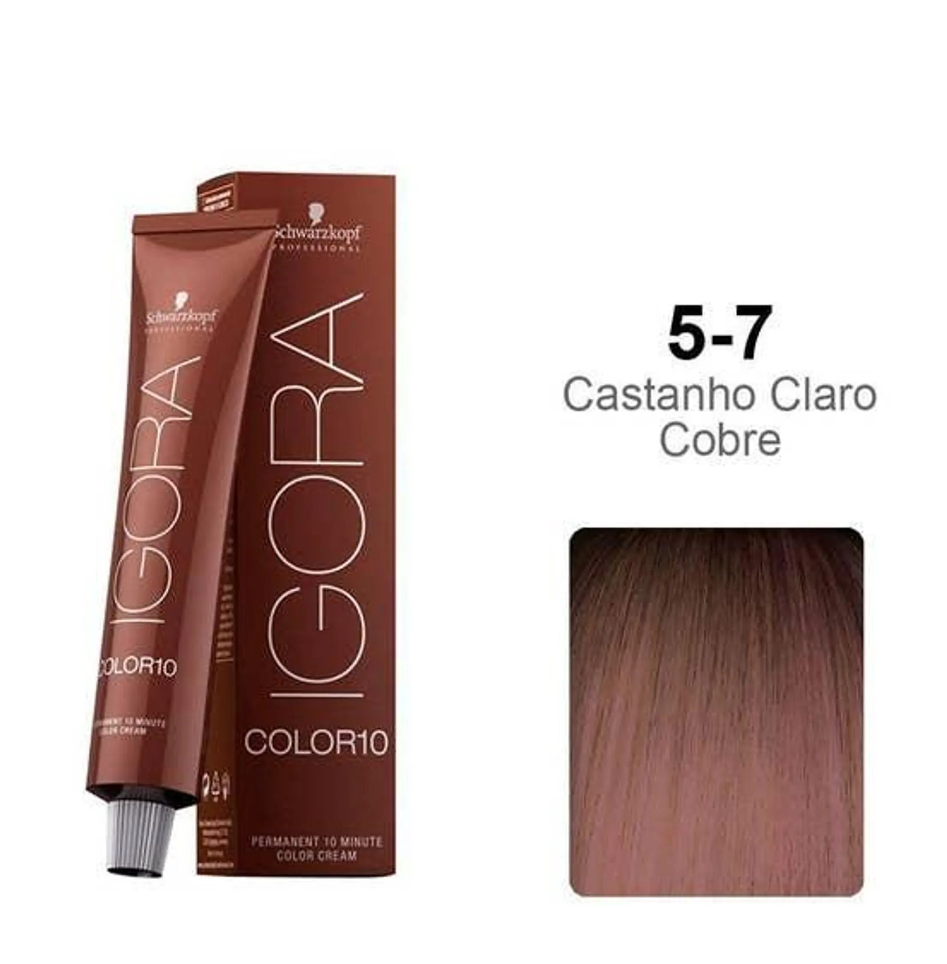 Tintura Schwarzkopf Igora Color 10 5.7 Castanho Claro Cobre