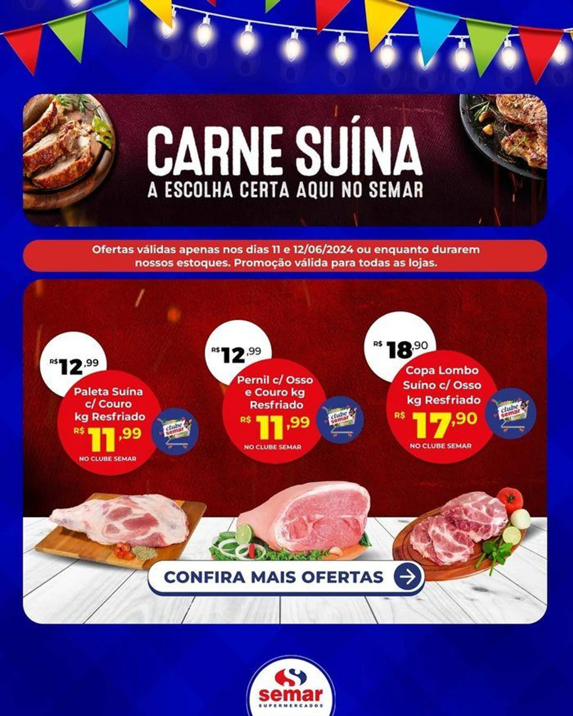Encarte de Ofertas Semar Supermercado 12 de junho até 14 de junho 2024 - Pagina 1