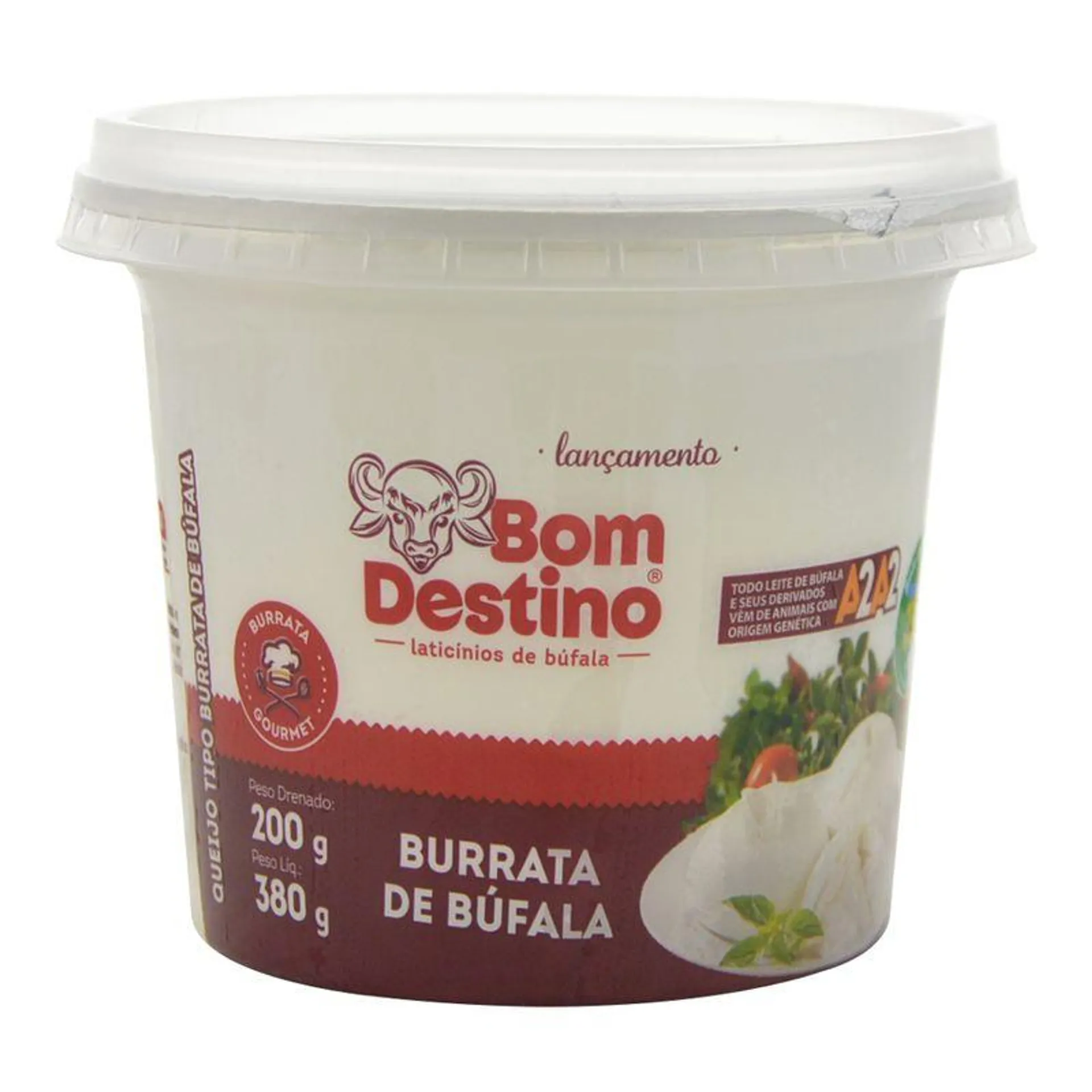 Queijo Burrata De Búfala Creme Imersa Bom Destino 200 G