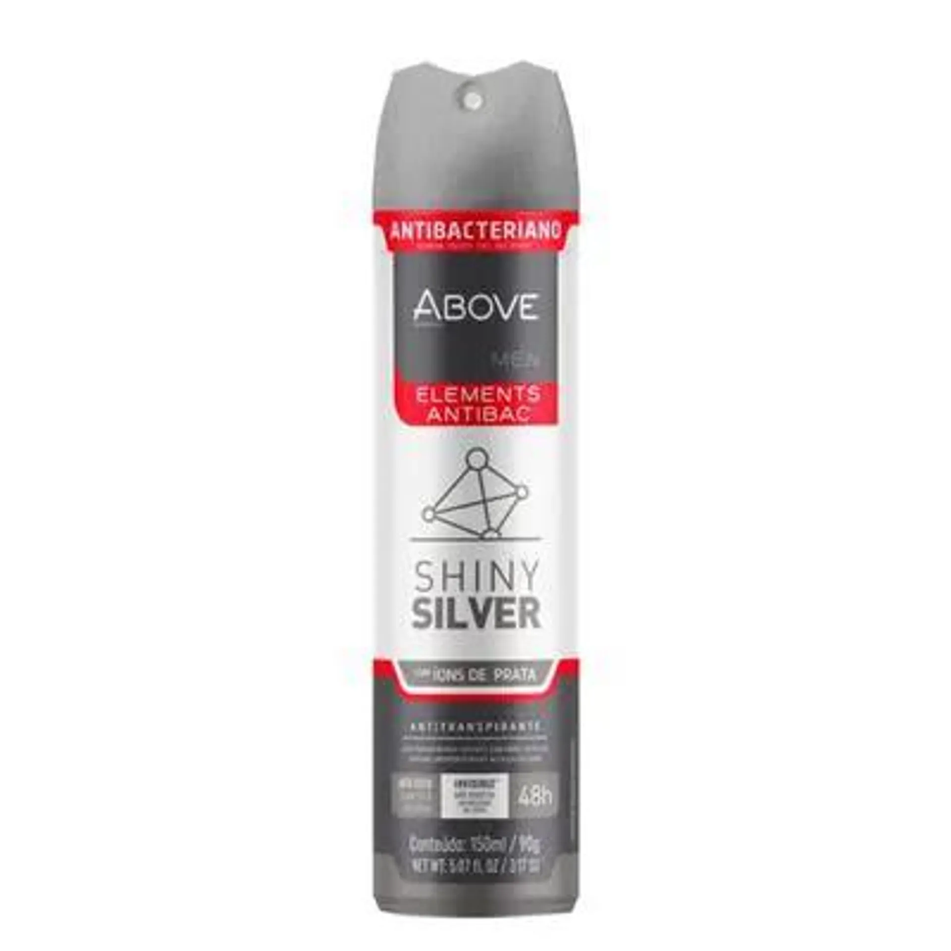 Desodorante Aerosol Above Men Shine Silver Antibacteriano 150ml