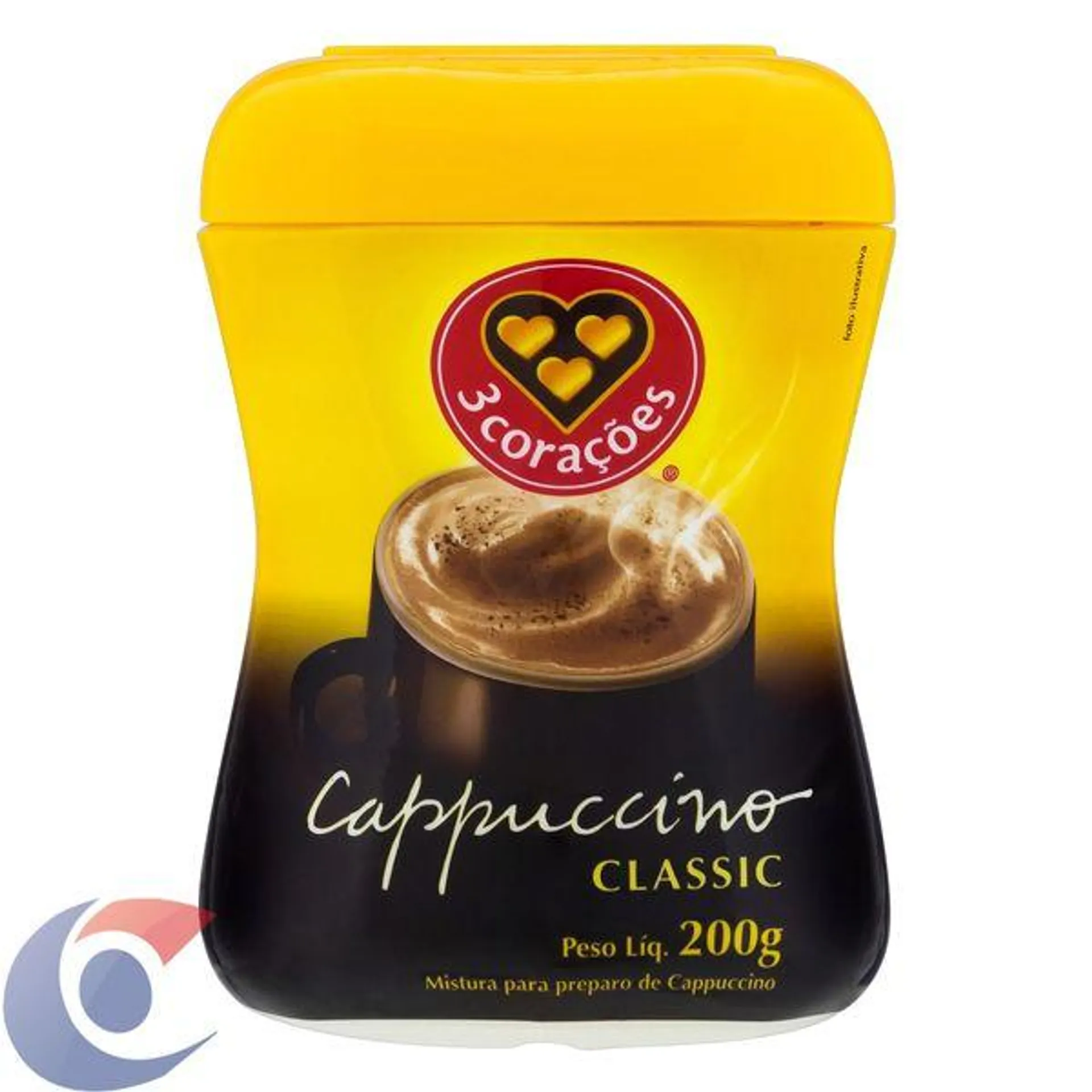 Café 3 Corações Cappuccino Classic Pote 200g