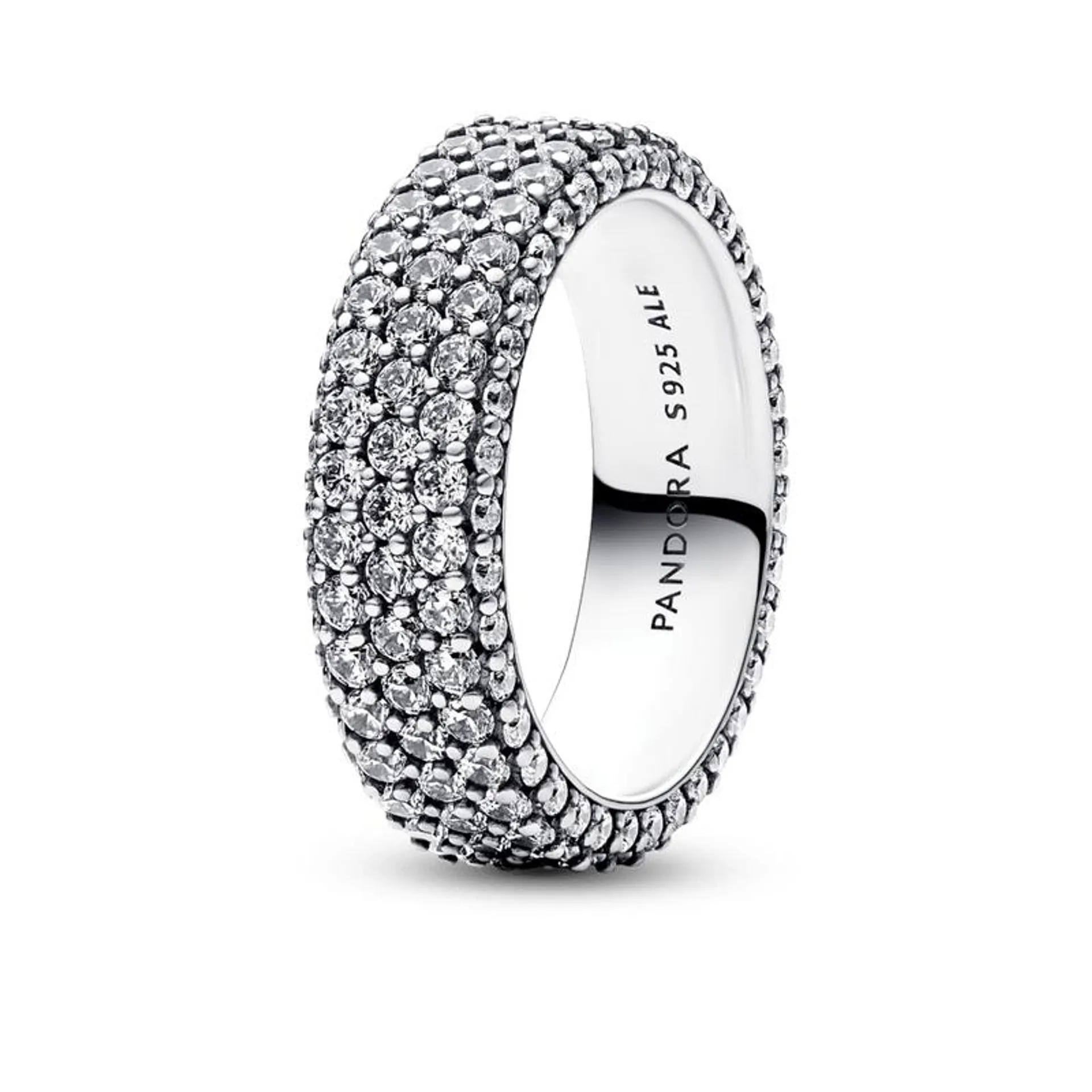 Anel de Fileira Tripla em Pavé Pandora Timeless