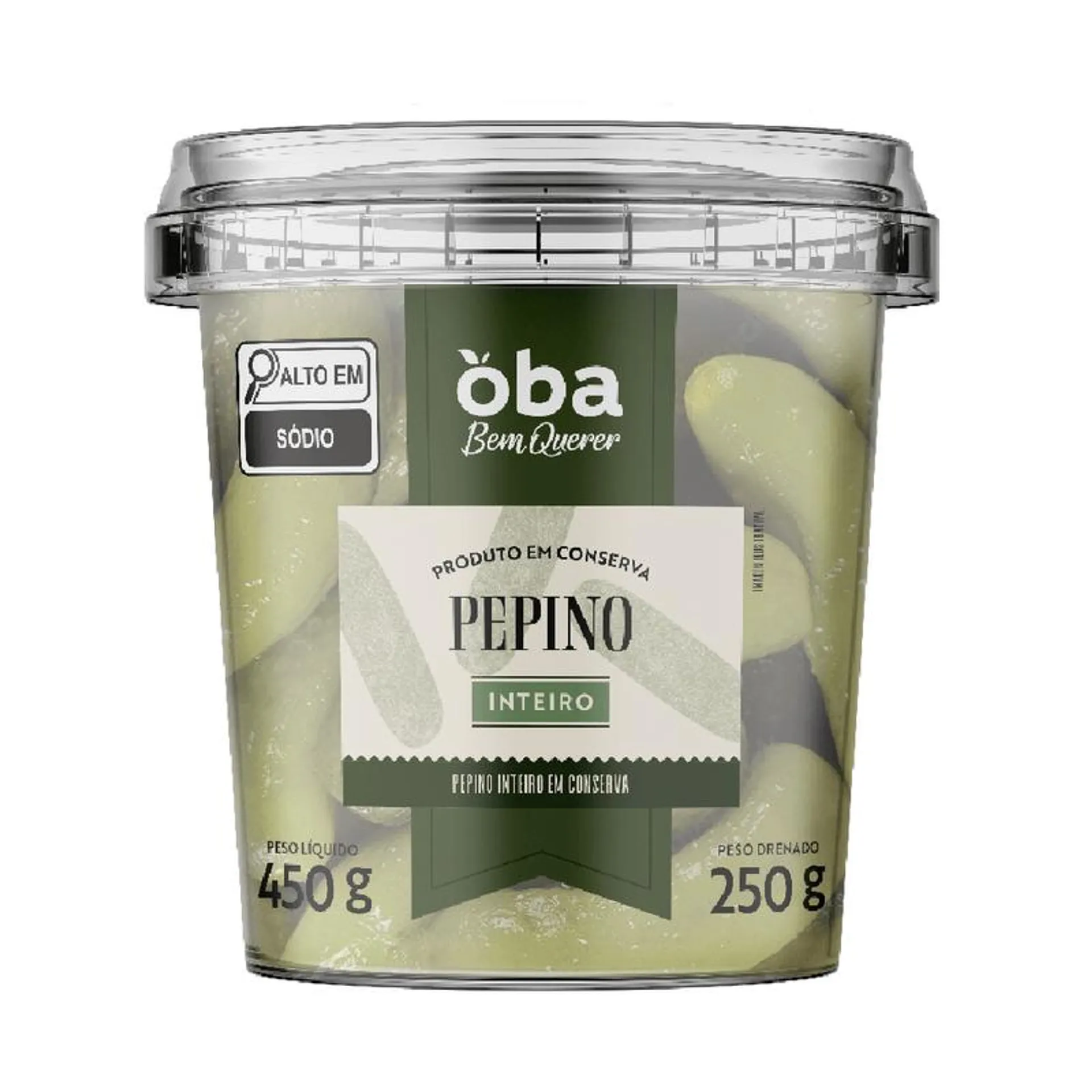 Pepino Inteiro Em Conserva Oba Bem Querer 250g