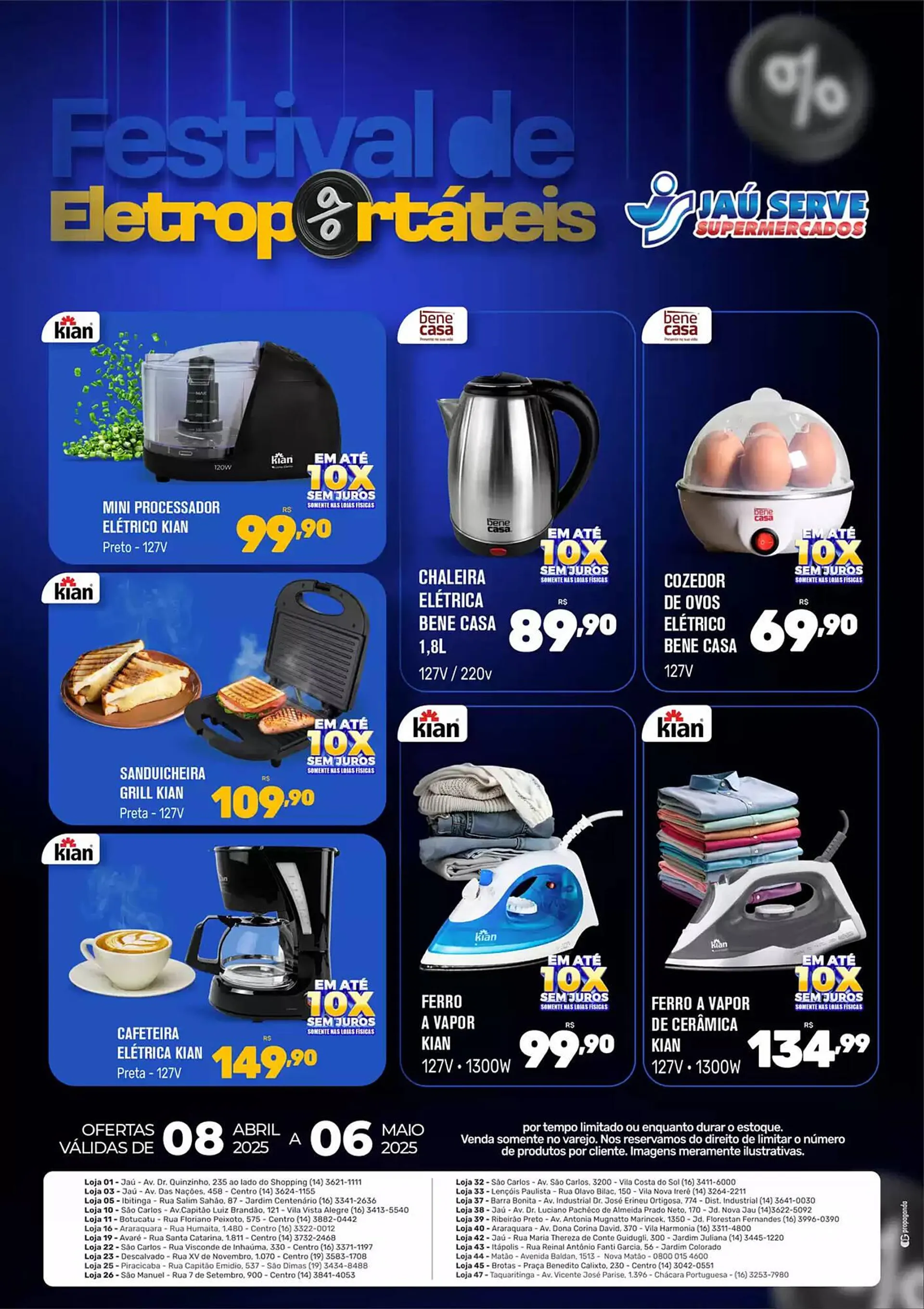 Encarte de Catálogo Supermercados Jau Serve 22 de abril até 6 de maio 2025 - Pagina 1