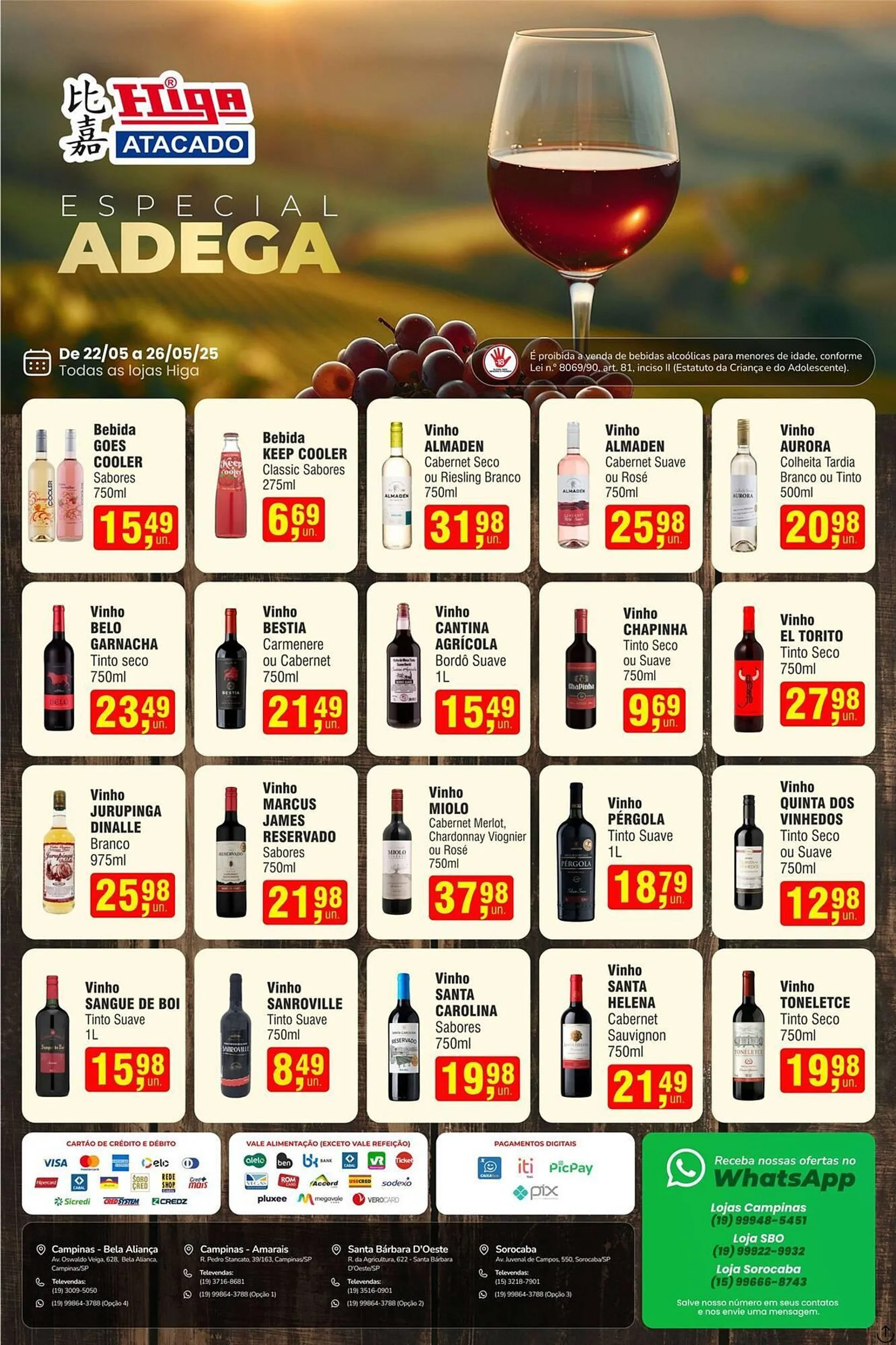 Encarte de Catálogo Higa Atacado 22 de maio até 26 de maio 2025 - Pagina 1