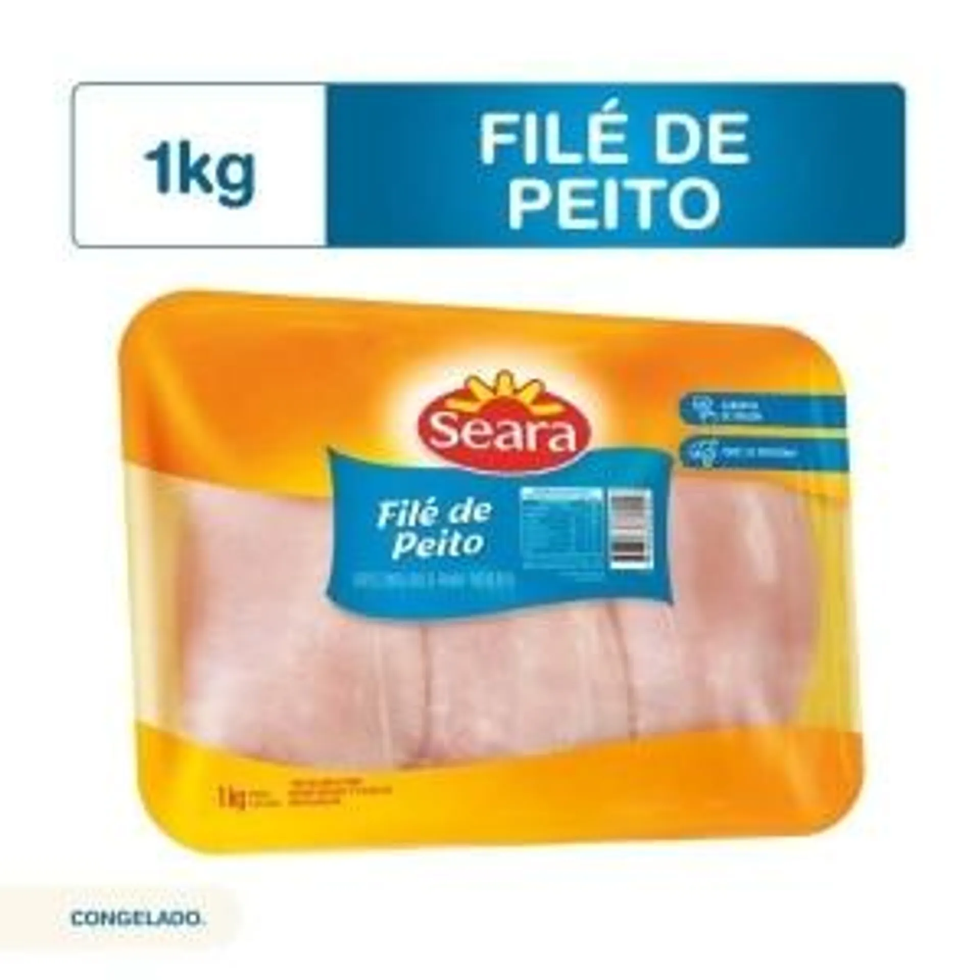 Filé de Peito de Frango Seara Bandeja 1kg