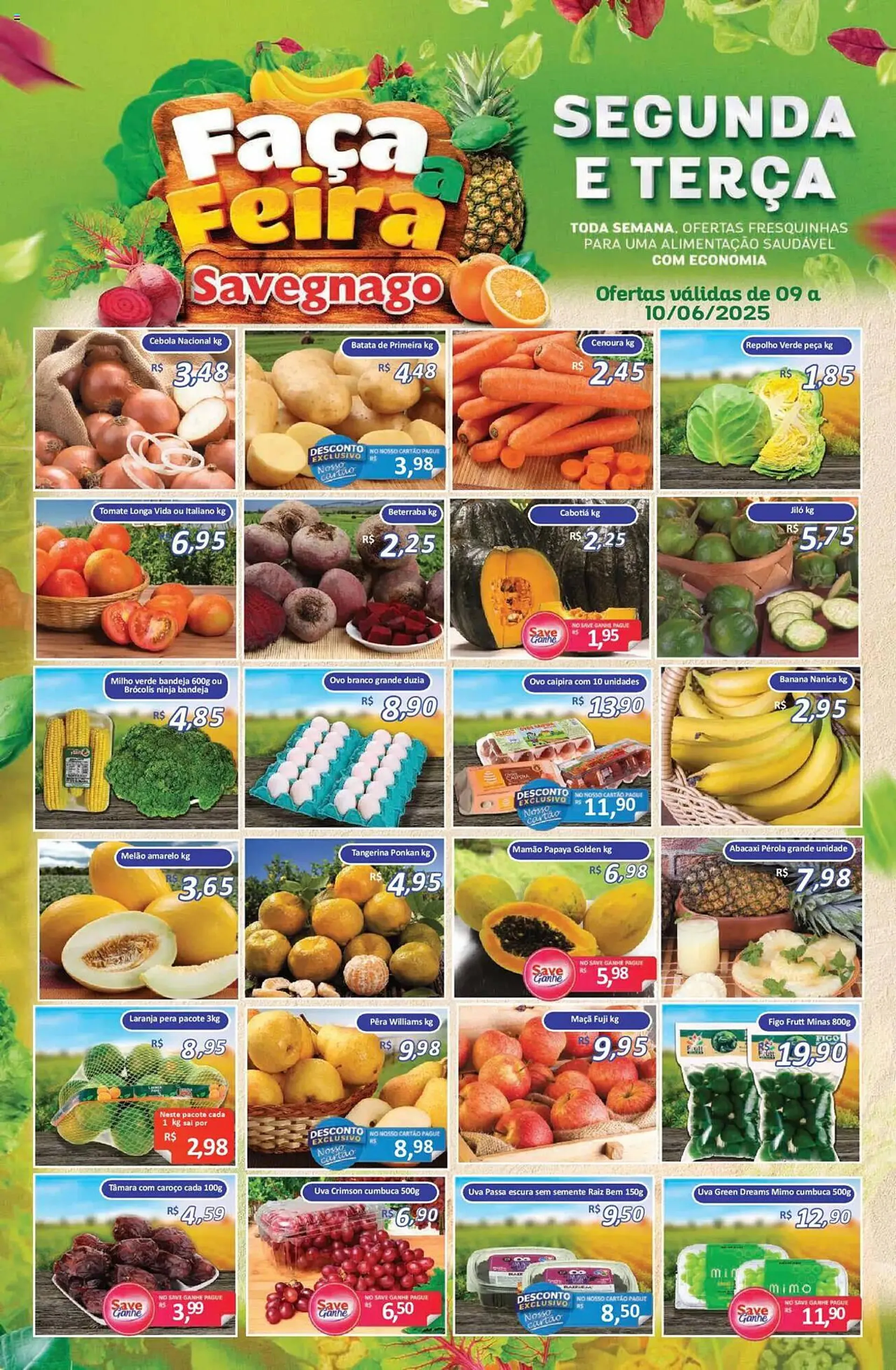 Encarte de Catálogo Supermercados Savegnago 9 de junho até 10 de junho 2025 - Pagina 1