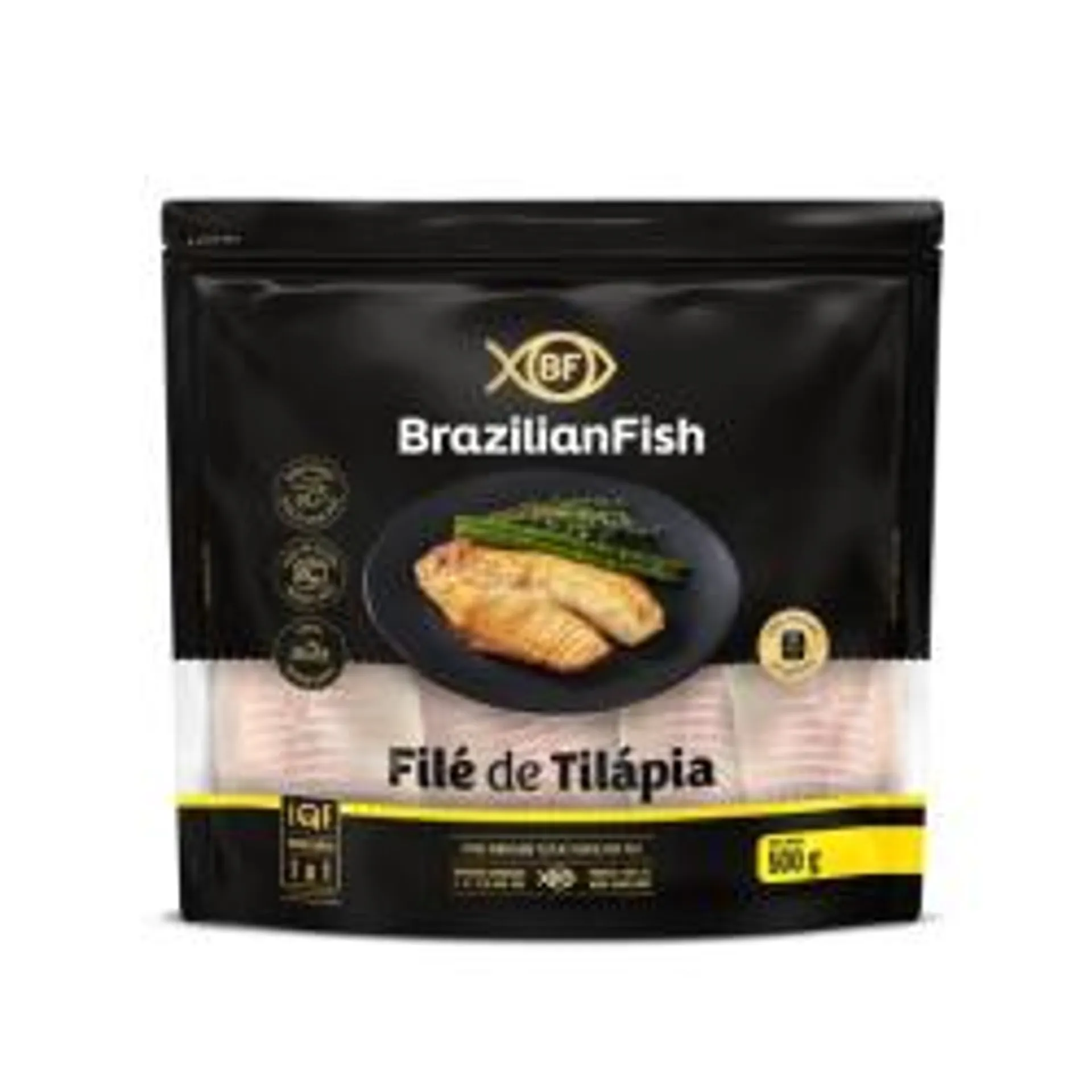 Filé De Tilápia Brazilian Fish Sem Pele Pacote 500g