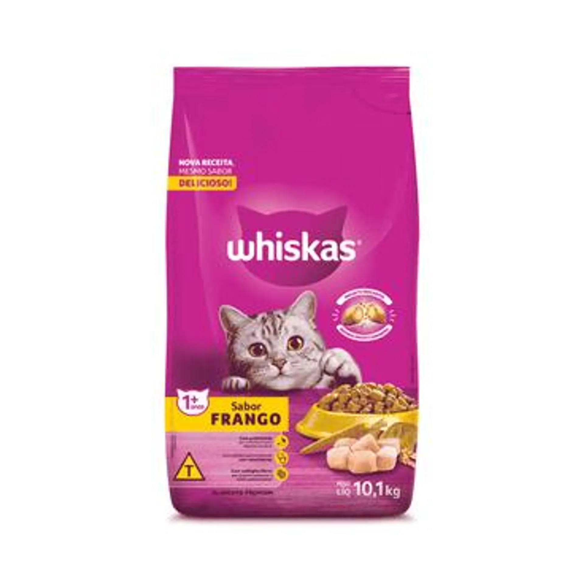 Ração Whiskas Gatos Adultos Frango 10,1 kg