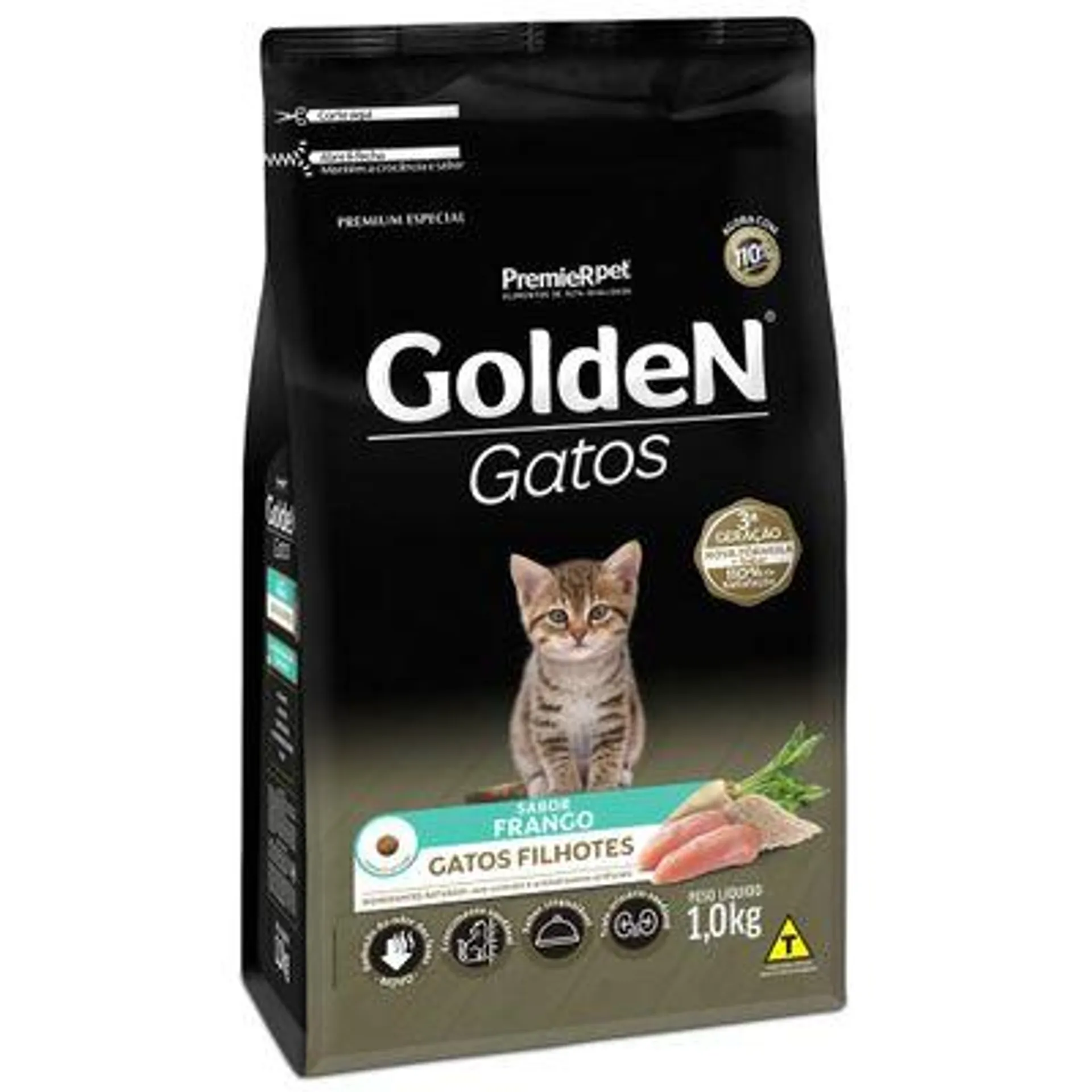 Ração Golden Gatos Filhotes Sabor Frango 1 kg