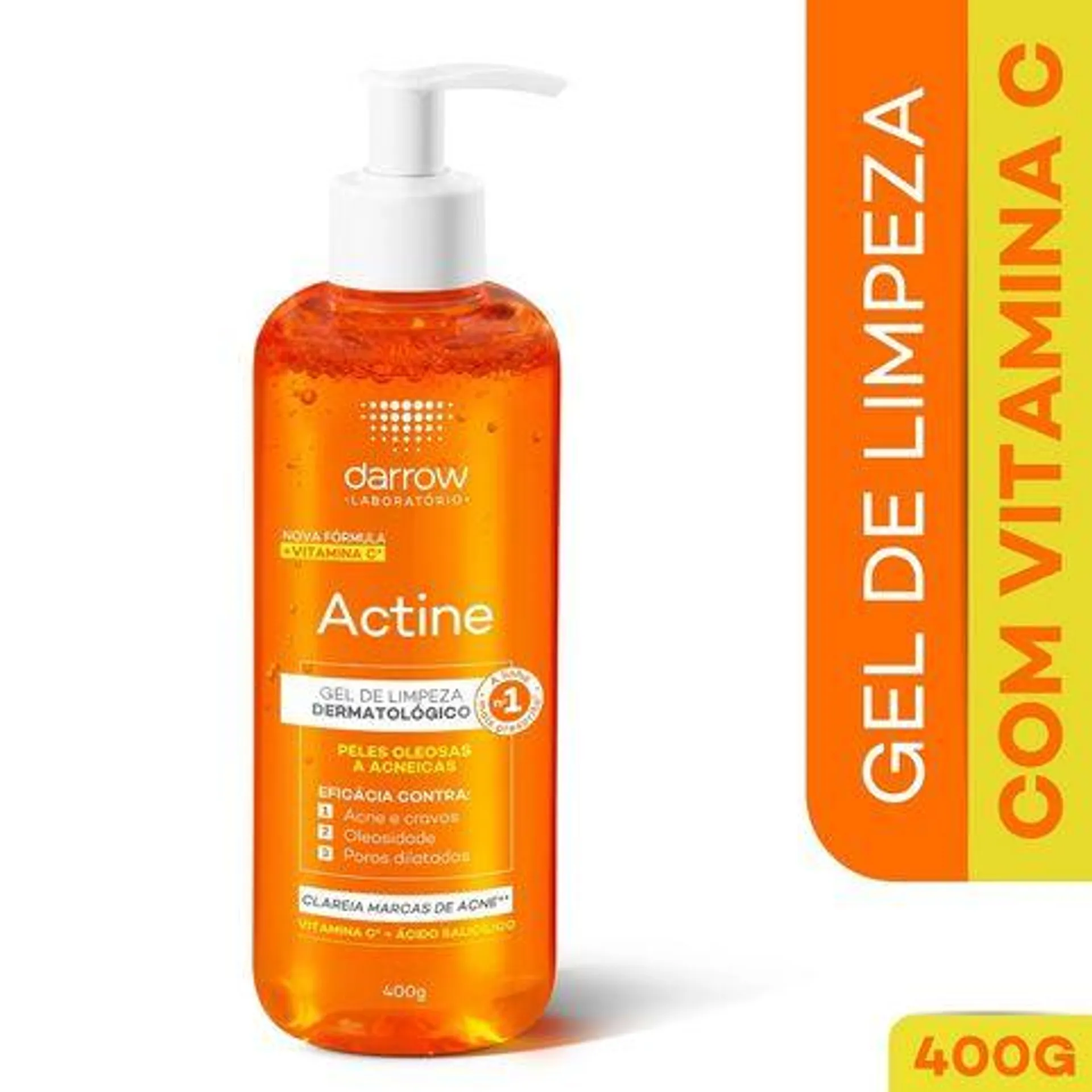 Gel de Limpeza Facial Actine Vitamina C 400g