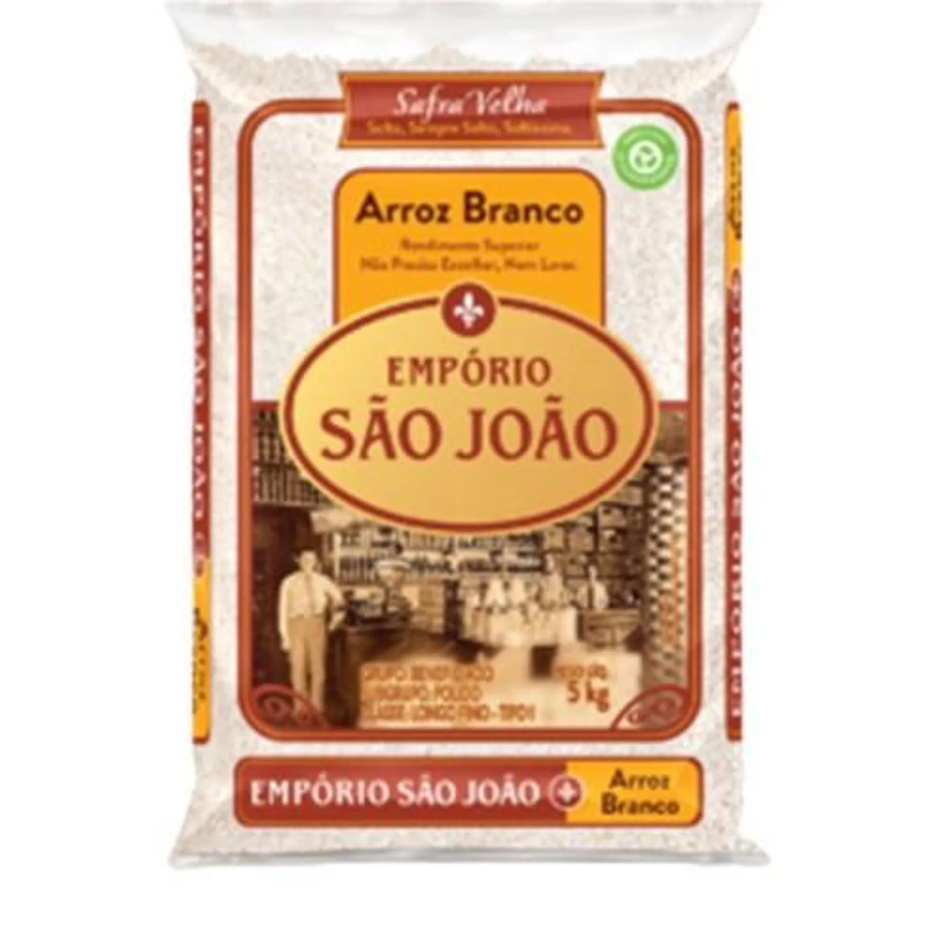 Arroz Branco Polido Longo e Fino Tipo 1 Empório São João 5kg