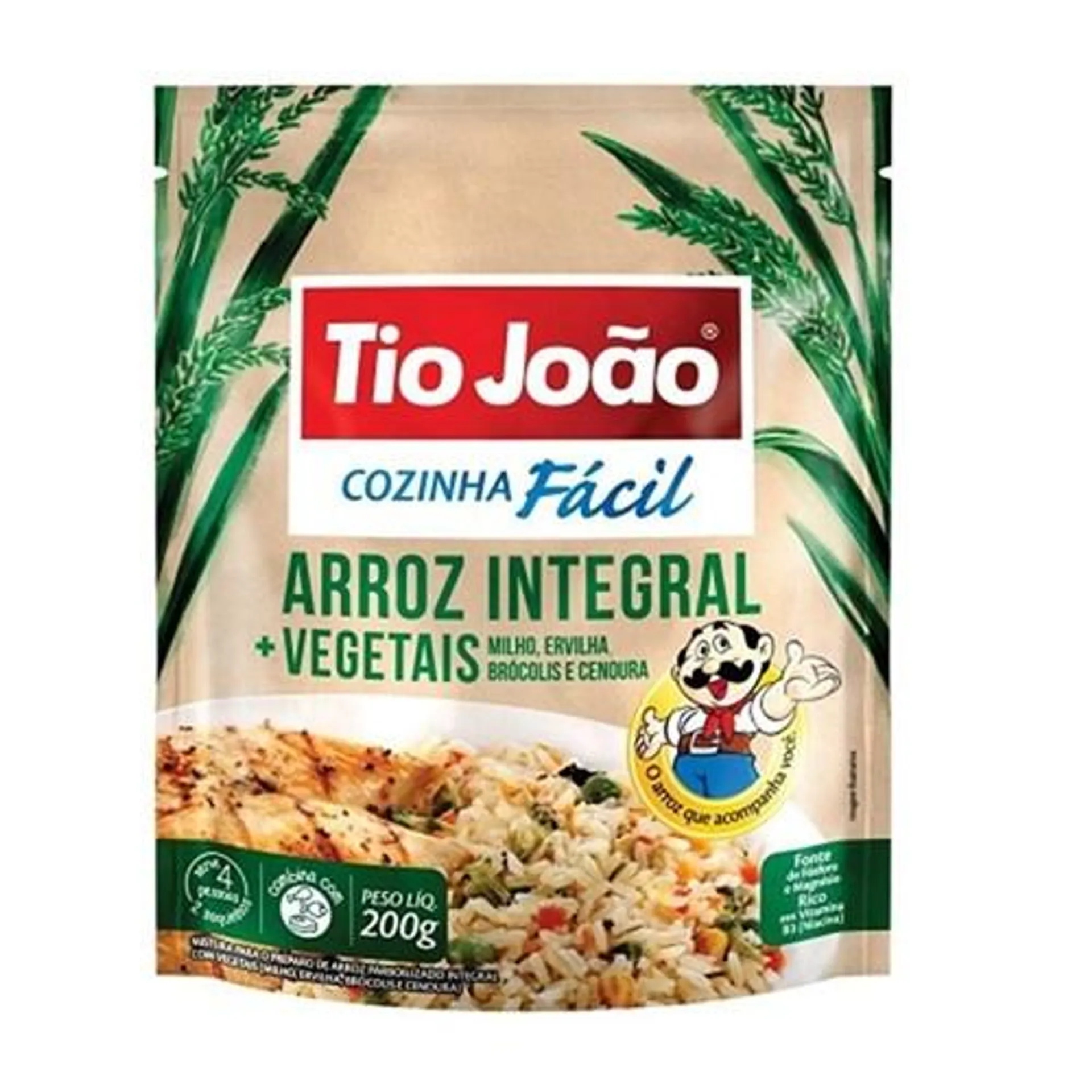 Arroz Integral Tio João Cozinha Fácil com Vegetais 200G