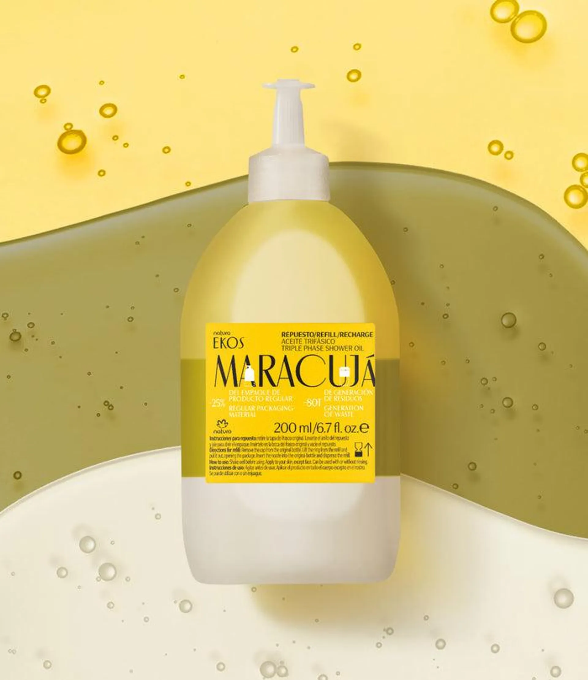 Ekos Maracujá Triple Phase Shower Oil Refill