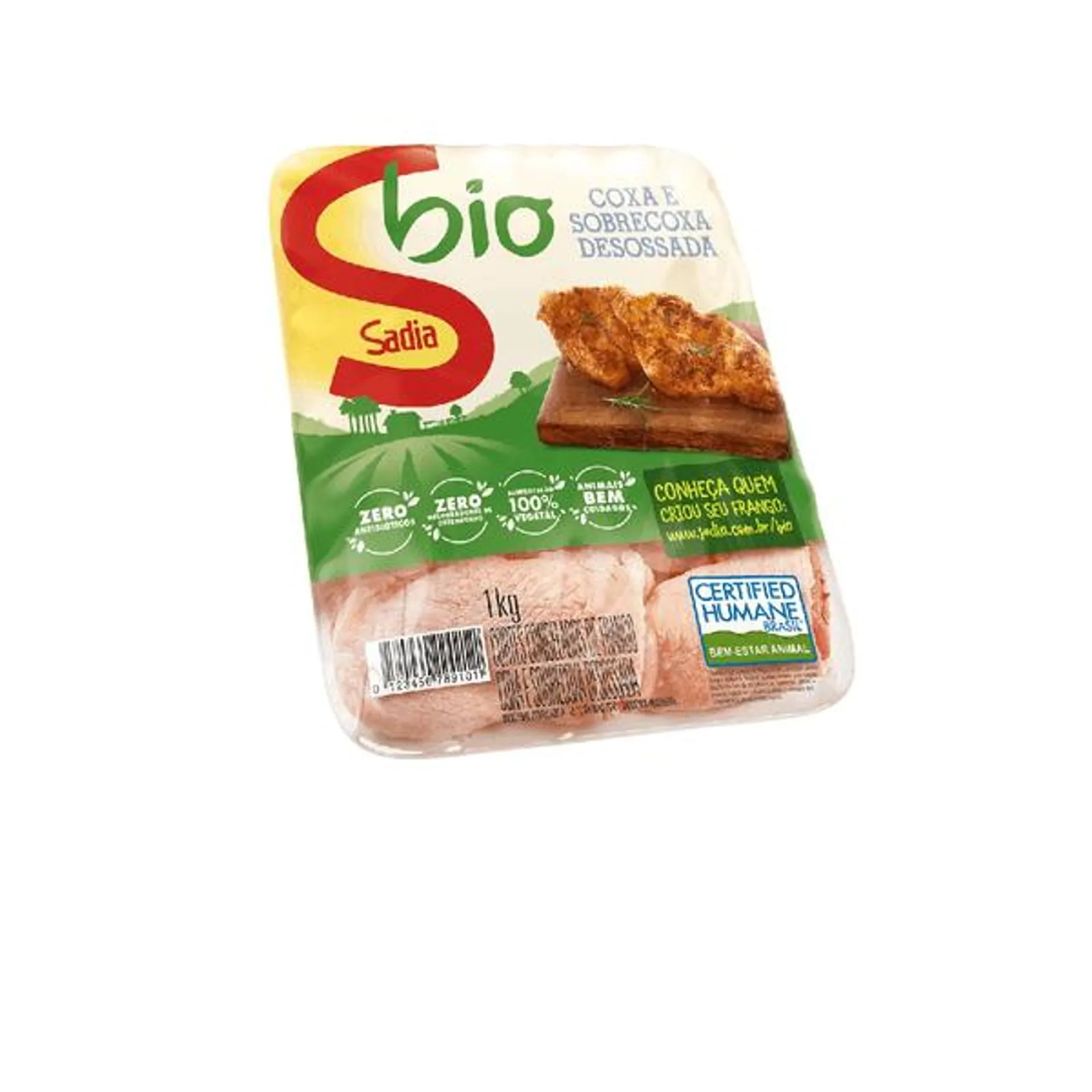 Sobrecoxa Frango Bio Sadia Bandeja 1kg