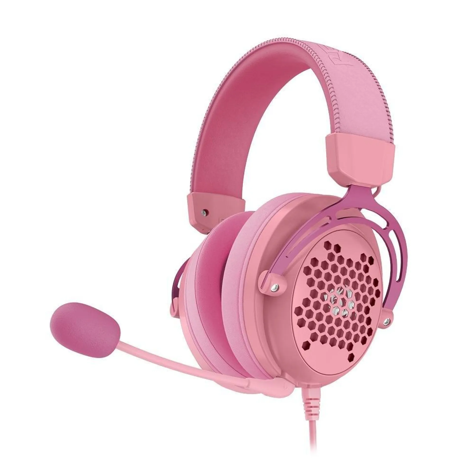 Fone Headset Gamer Diomedes H388-P, Rosa, 7.1 canais, REDRAGON