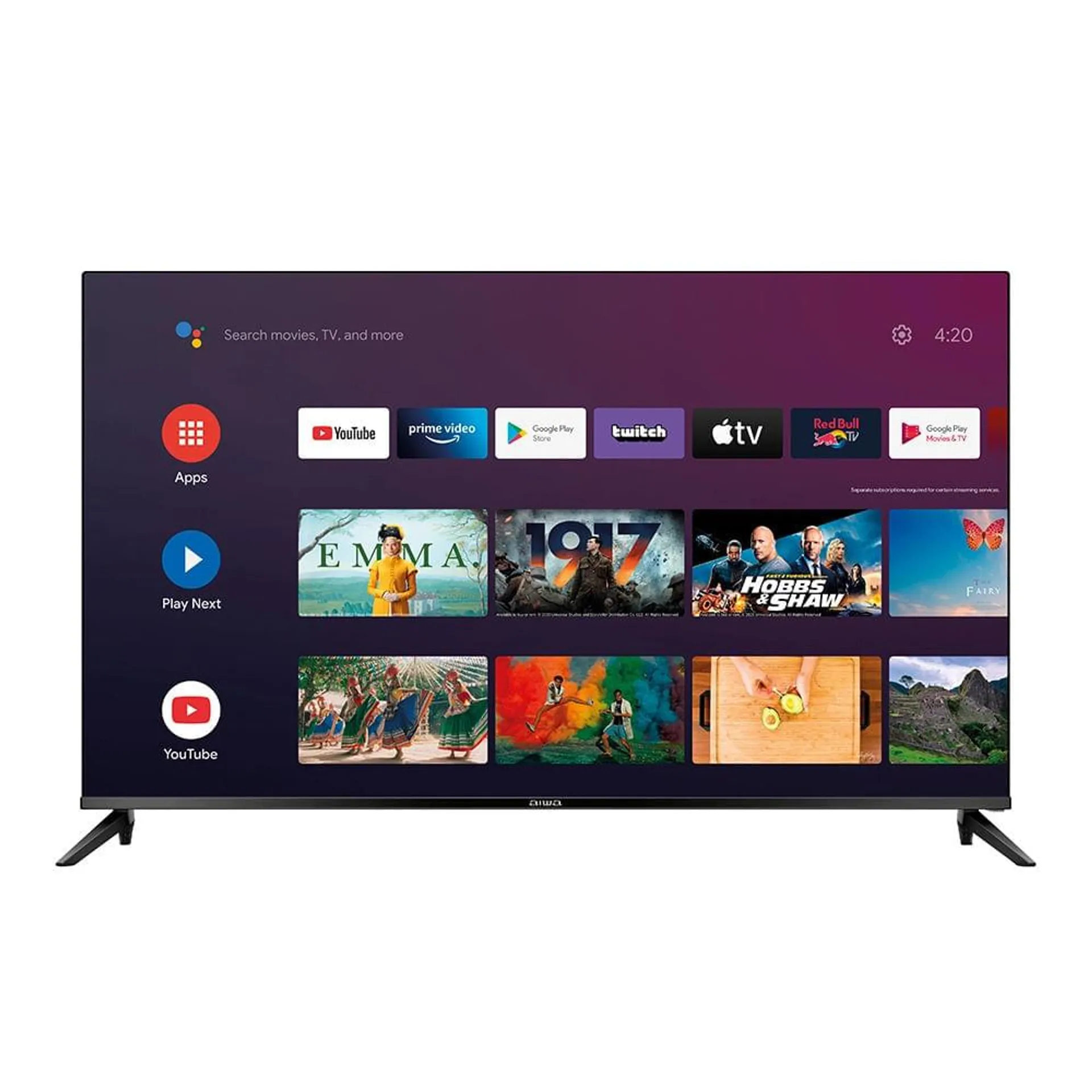 Smart TV 32" Aiwa AWS-TV-32-BL-02-A Borda Infinita - Bivolt