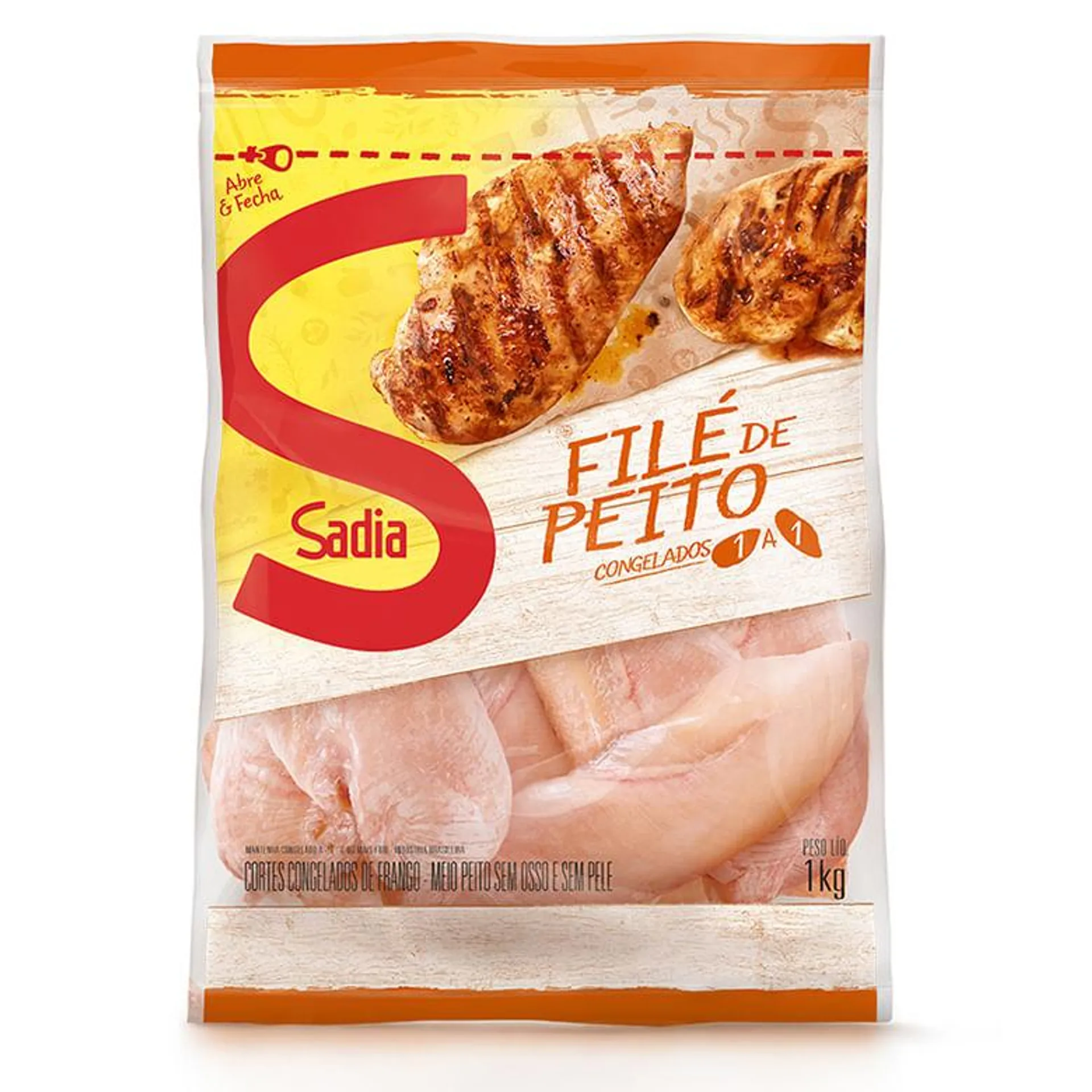 Filé de Peito de Frango Sadia Congelado Pacote Iqf 1kg