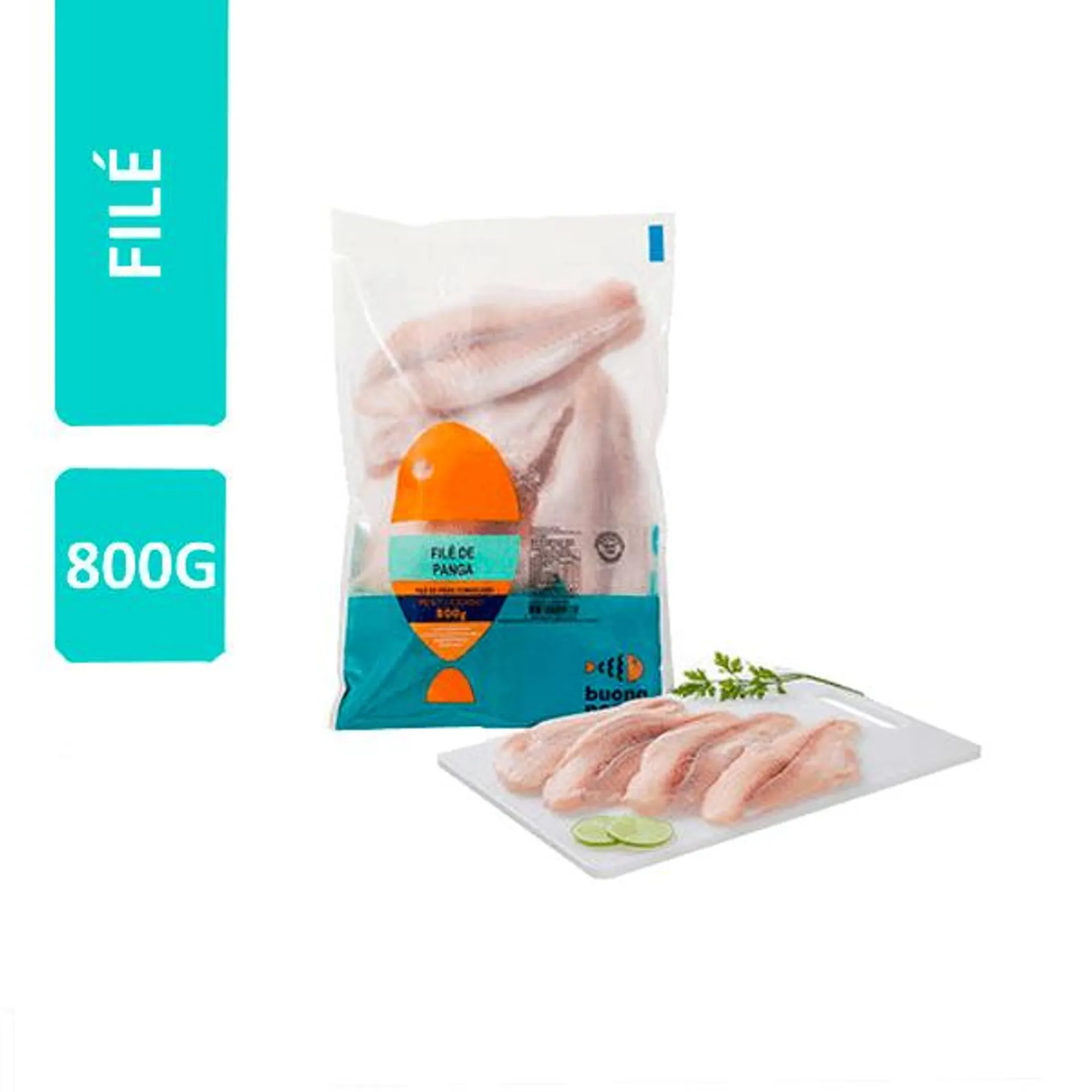 Peixe Filé de Panga Congelado Buona Pesca 800g