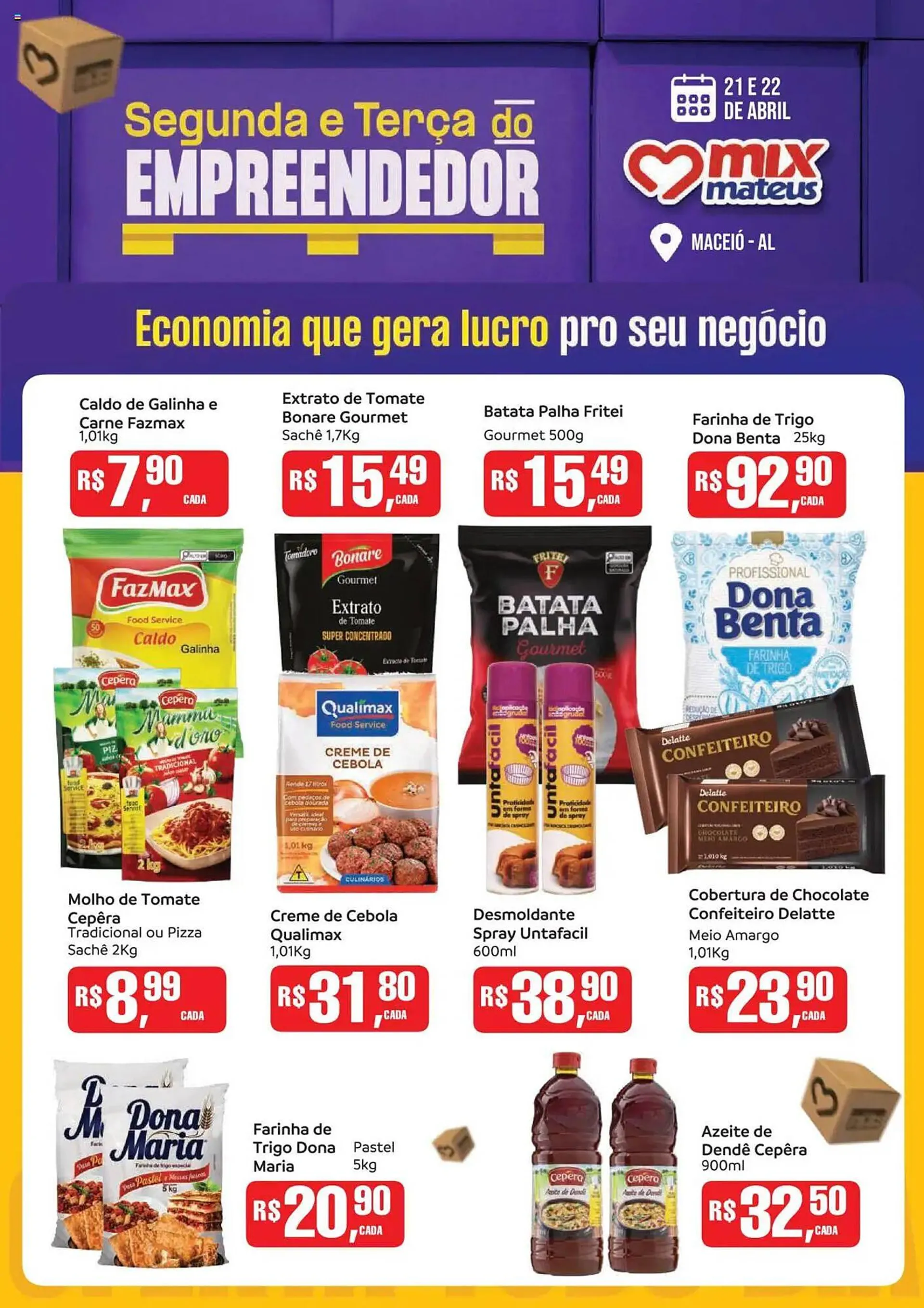 Encarte de Catálogo Supermercados Mateus 21 de abril até 22 de abril 2025 - Pagina 1
