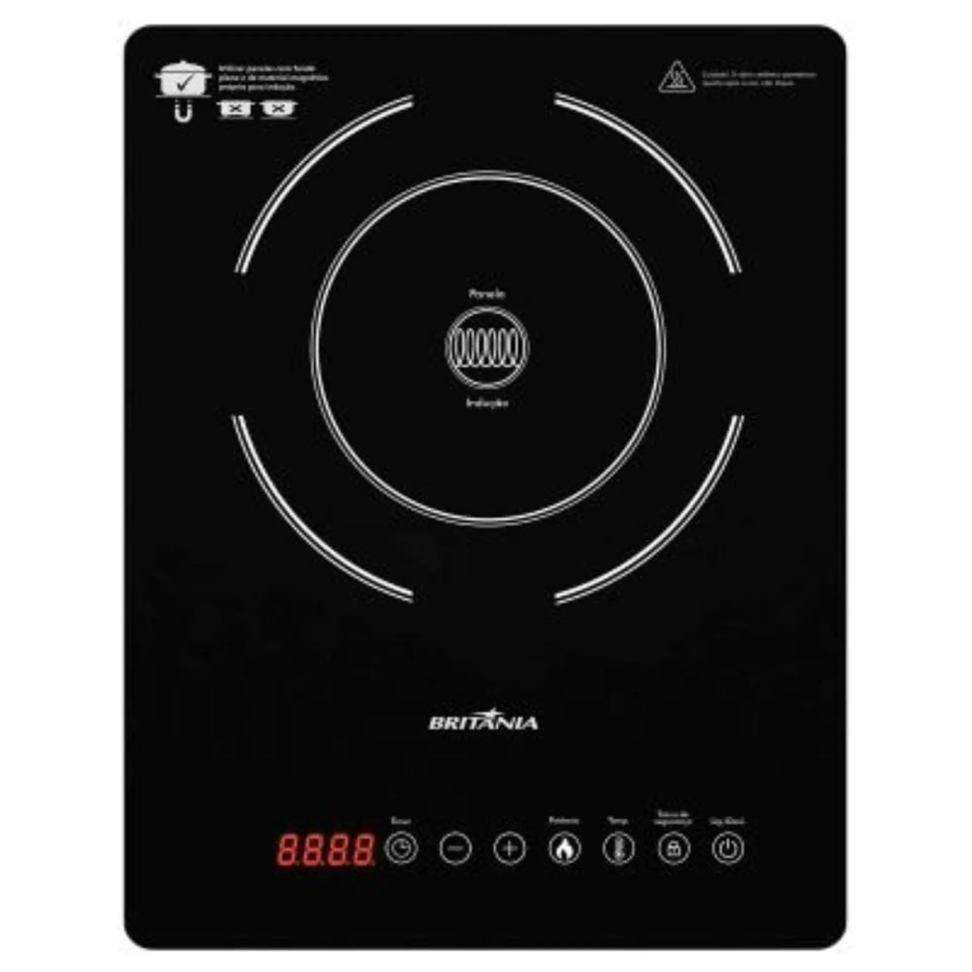 Fogão Cooktop Britânia De Indução 1 Boca Bct14p - Bivolt