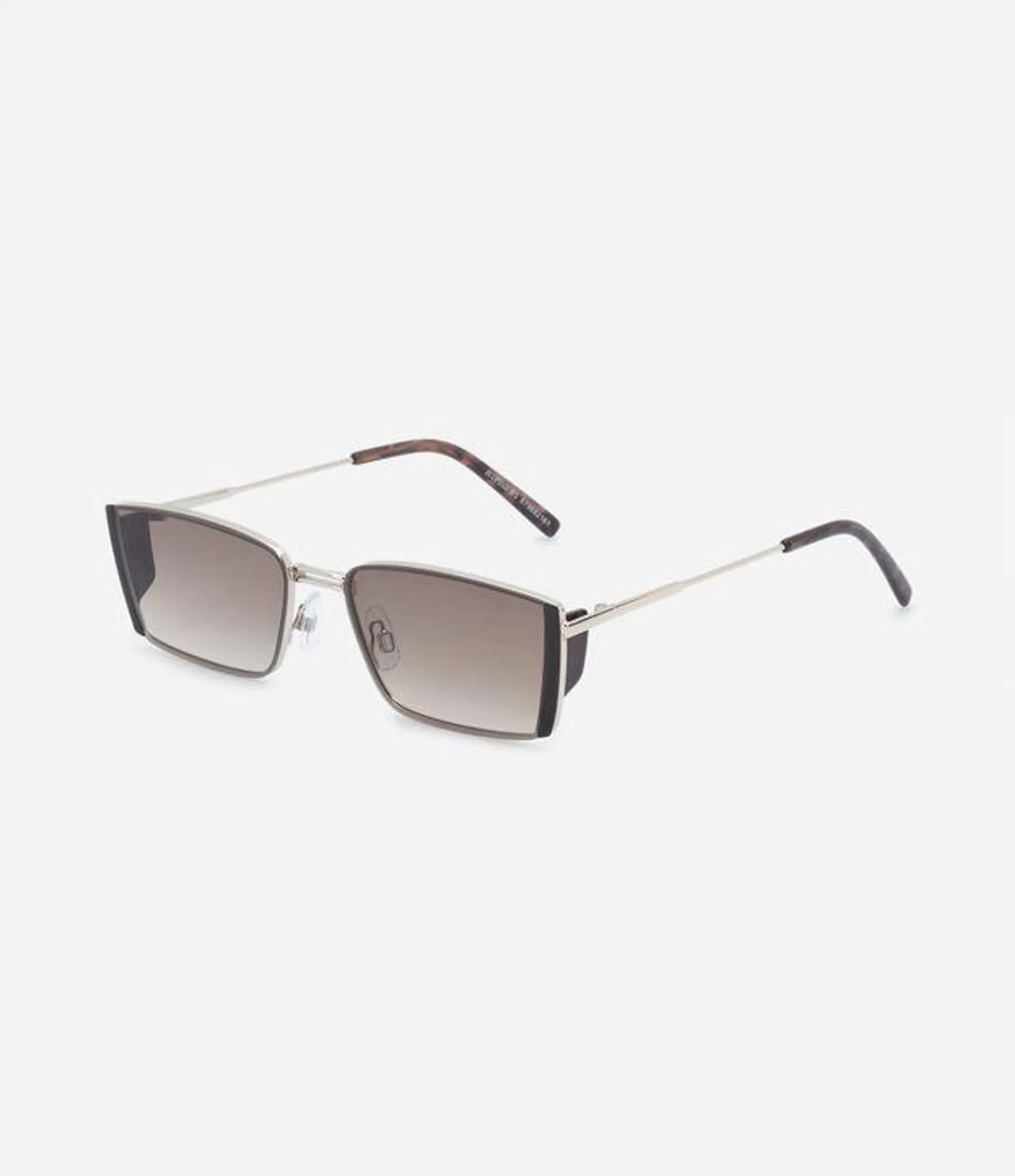 Óculos de Sol Quadrado com Lentes Degradê Marrom