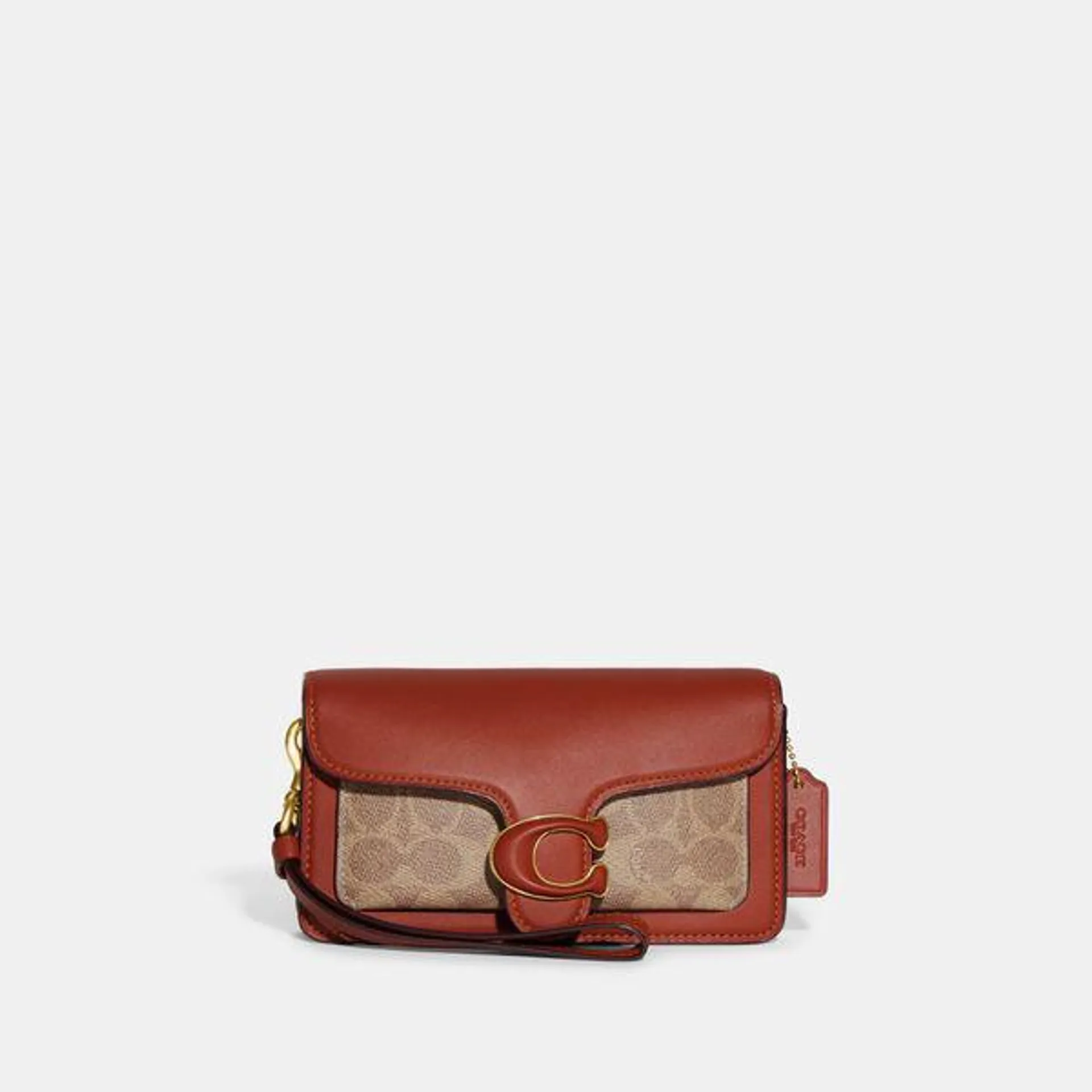 Bolsa Tabby Wristlet Signature Coach - Marrom