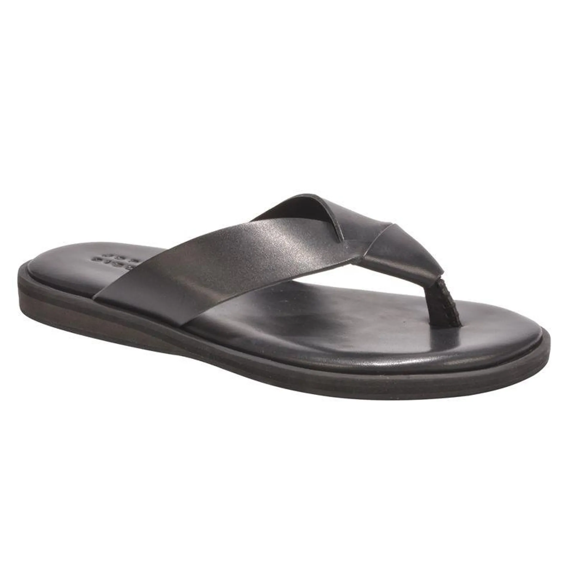 Chinelo Masculino Preto Couro