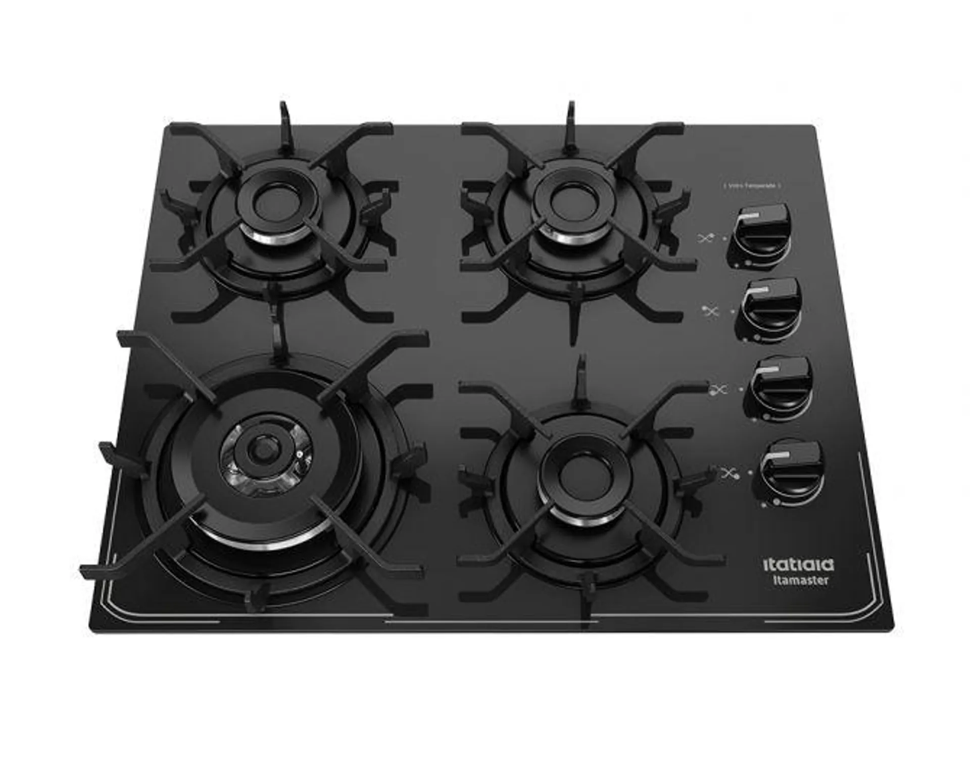 Cooktop Itatiaia Itamaster - 4 Bocas, Tripla Chama, Acendimento Super Automático - Preto