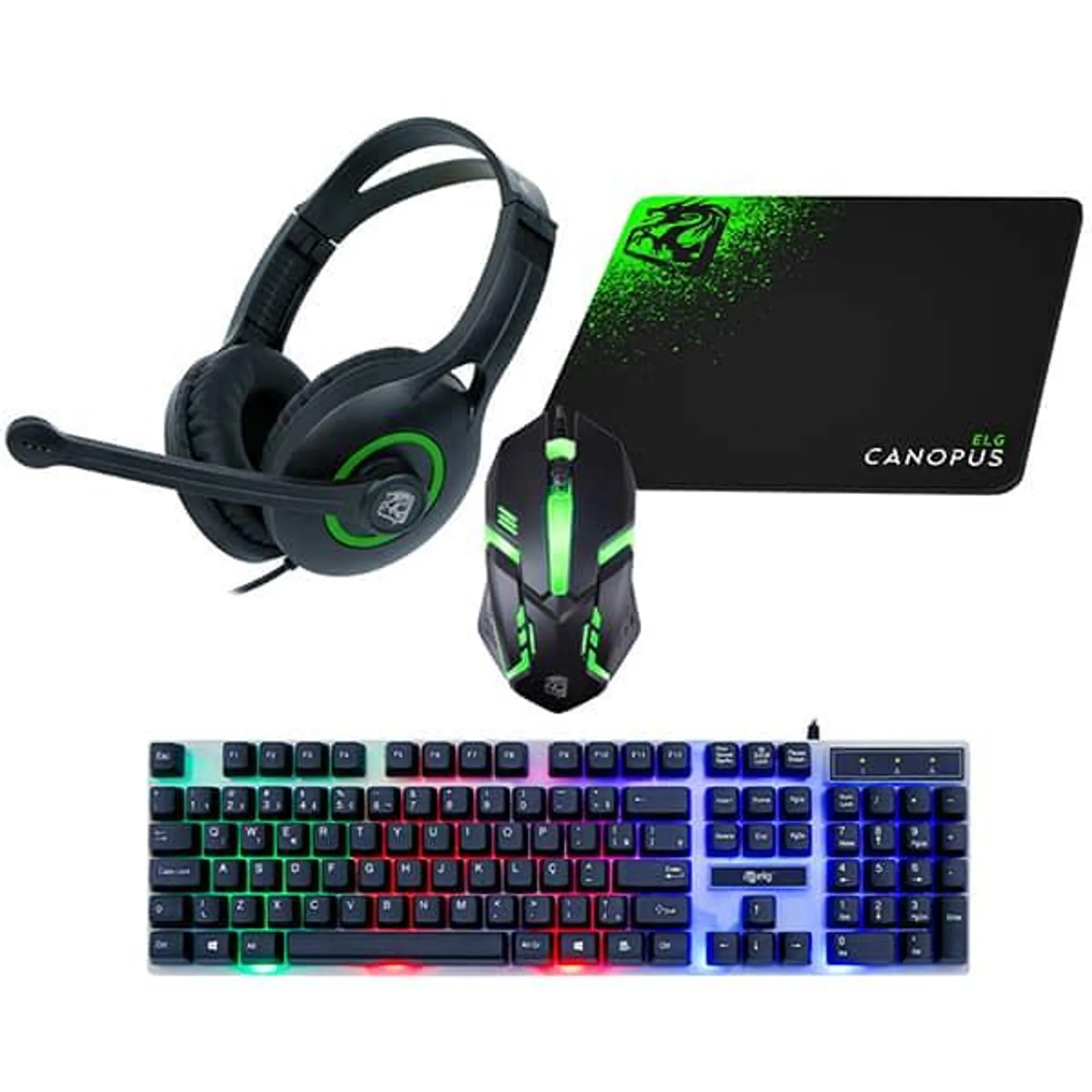 Kit Gamer (Teclado / Mouse / Headset / Mousepad), CGCS41, Elg - CX 1 UN